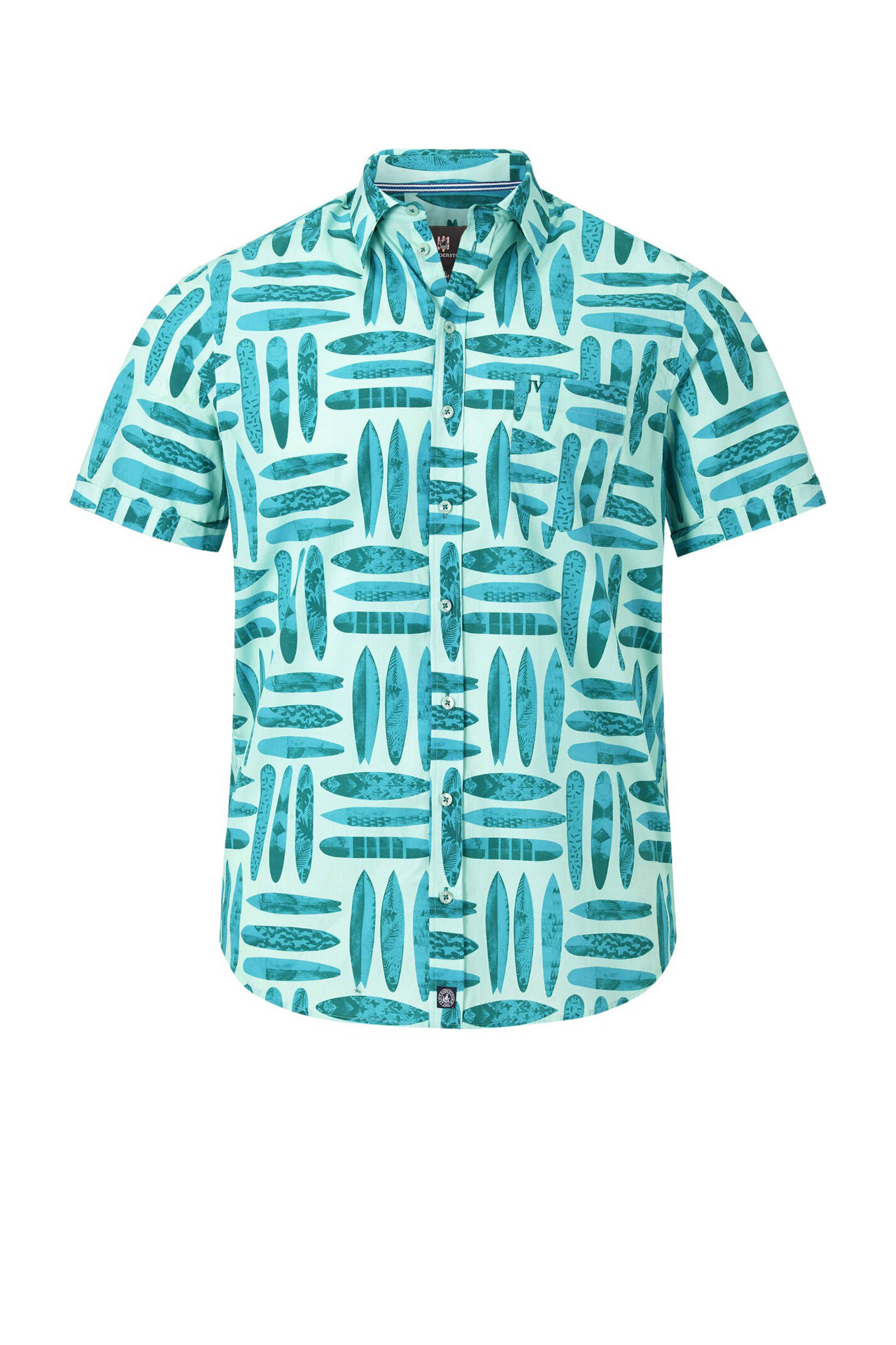 Jan Vanderstorm Overhemd met korte mouwen KYRE Zomeroverhemd met surfplankmotief online kopen