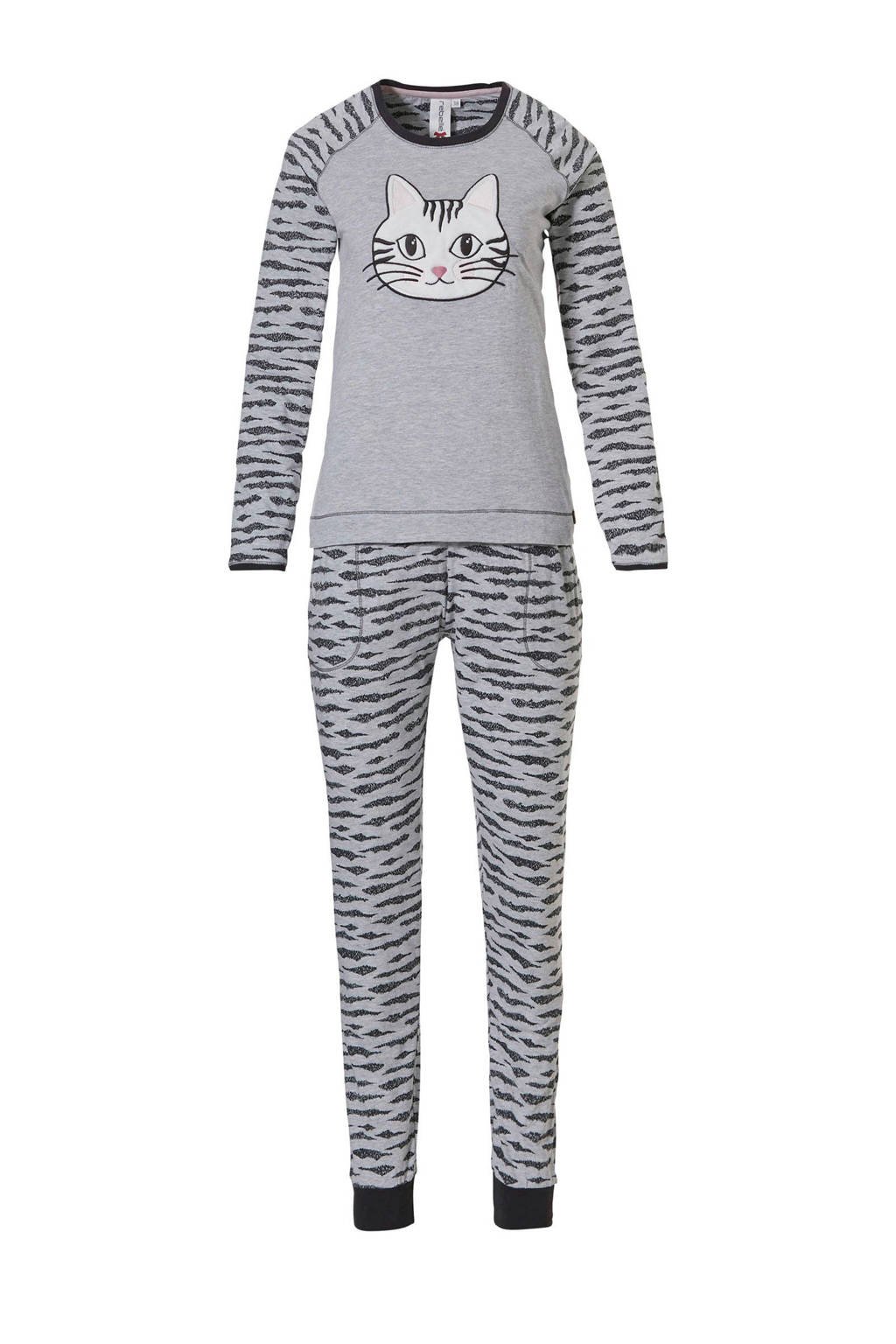 Rebelle pyjama met all over print grijs, Grijs