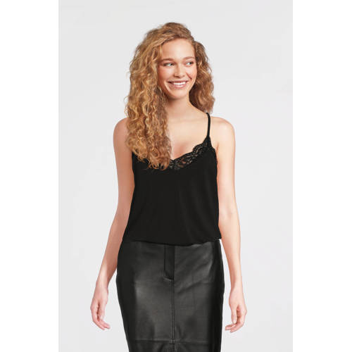 VERO MODA top met kant VMANA zwart afbeelding