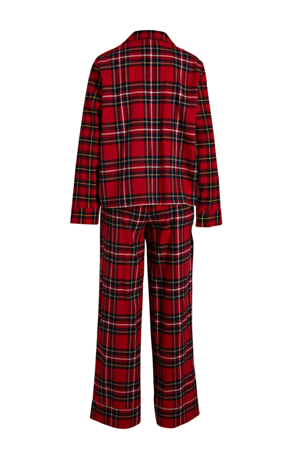 LANBAOSI Herenpyjamasets met lange mouwen, geruite loungekledingset, flanellen pyjama, geruite top en broek, 2-delige winterkatoenen nachtkleding, L