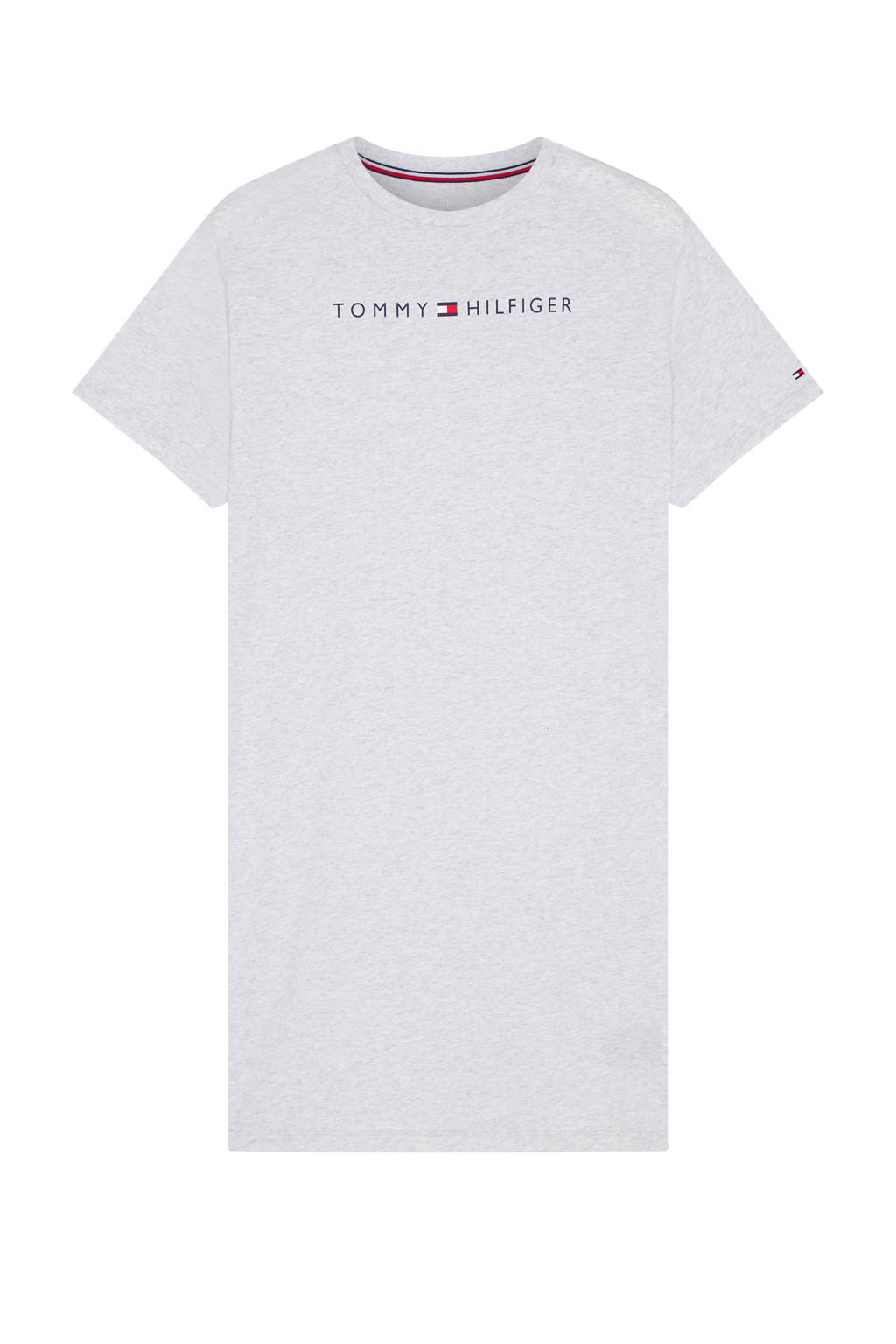 Tommy Hilfiger nachthemd met printopdruk lichtgrijs, Lichtgrijs