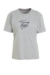Tommy Hilfiger T-shirt met logo grijs, Grijs