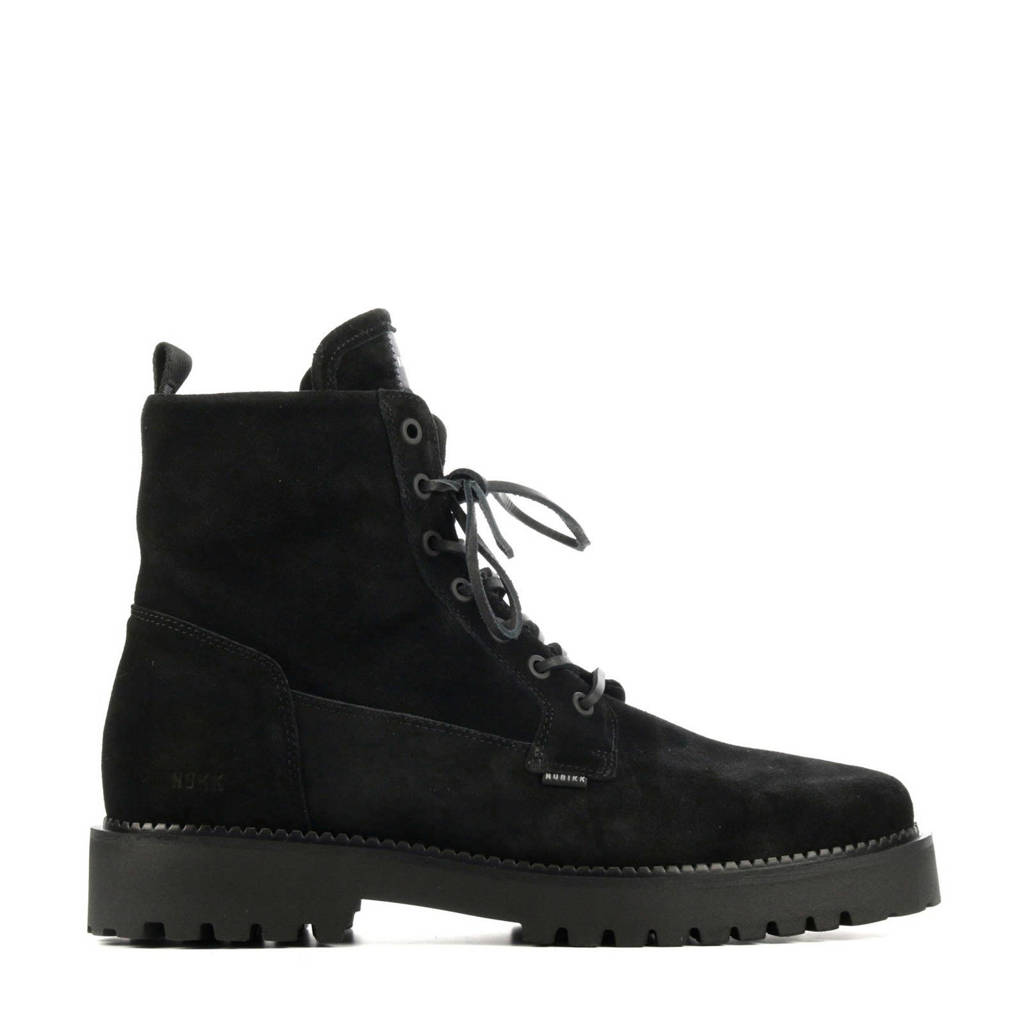 Schoen Nubikk Logan Day Nubikk Logan Day Suede Veterboots Zwart