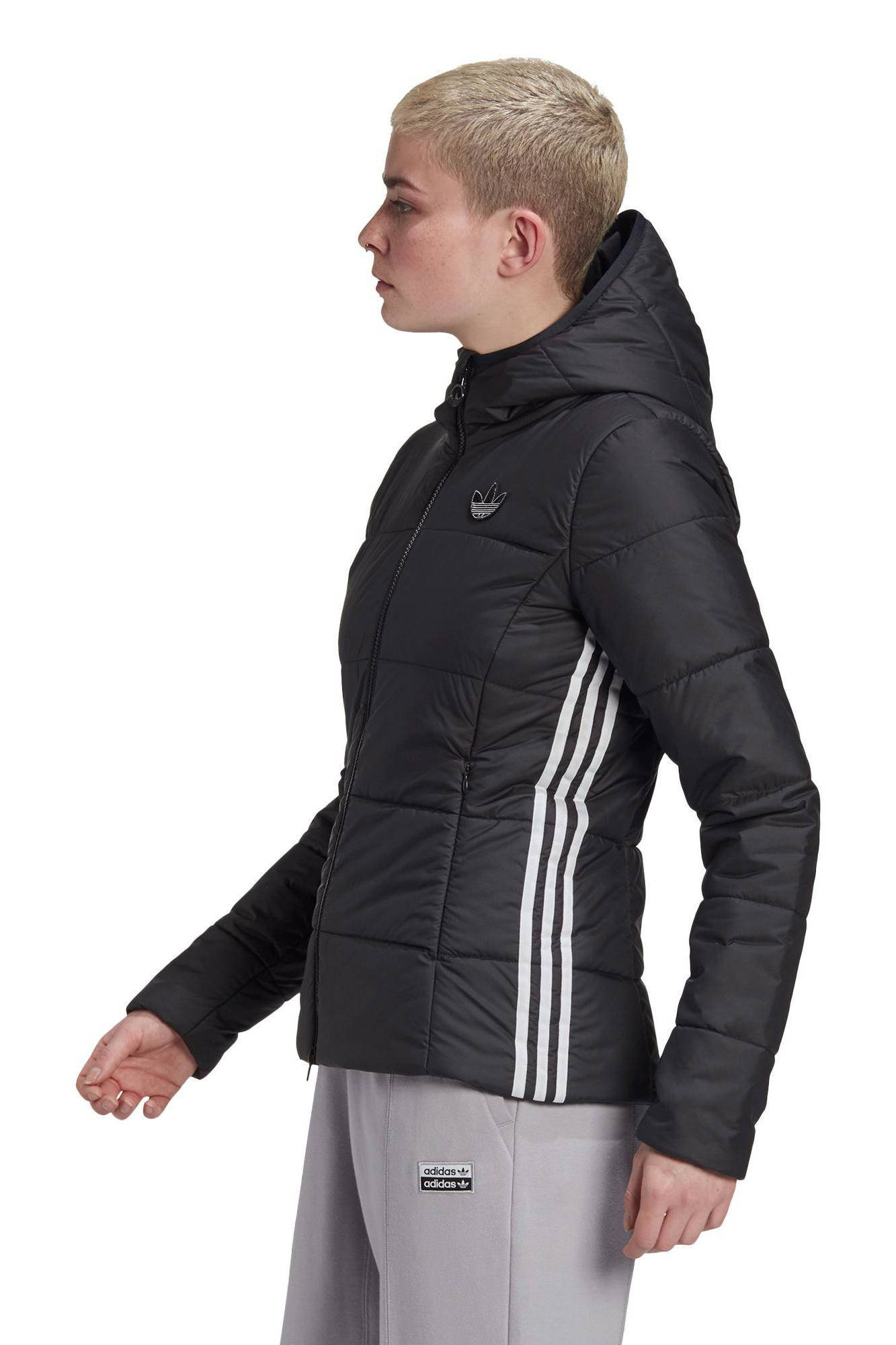 adidas Originals gewatteerde jas zwart | wehkamp
