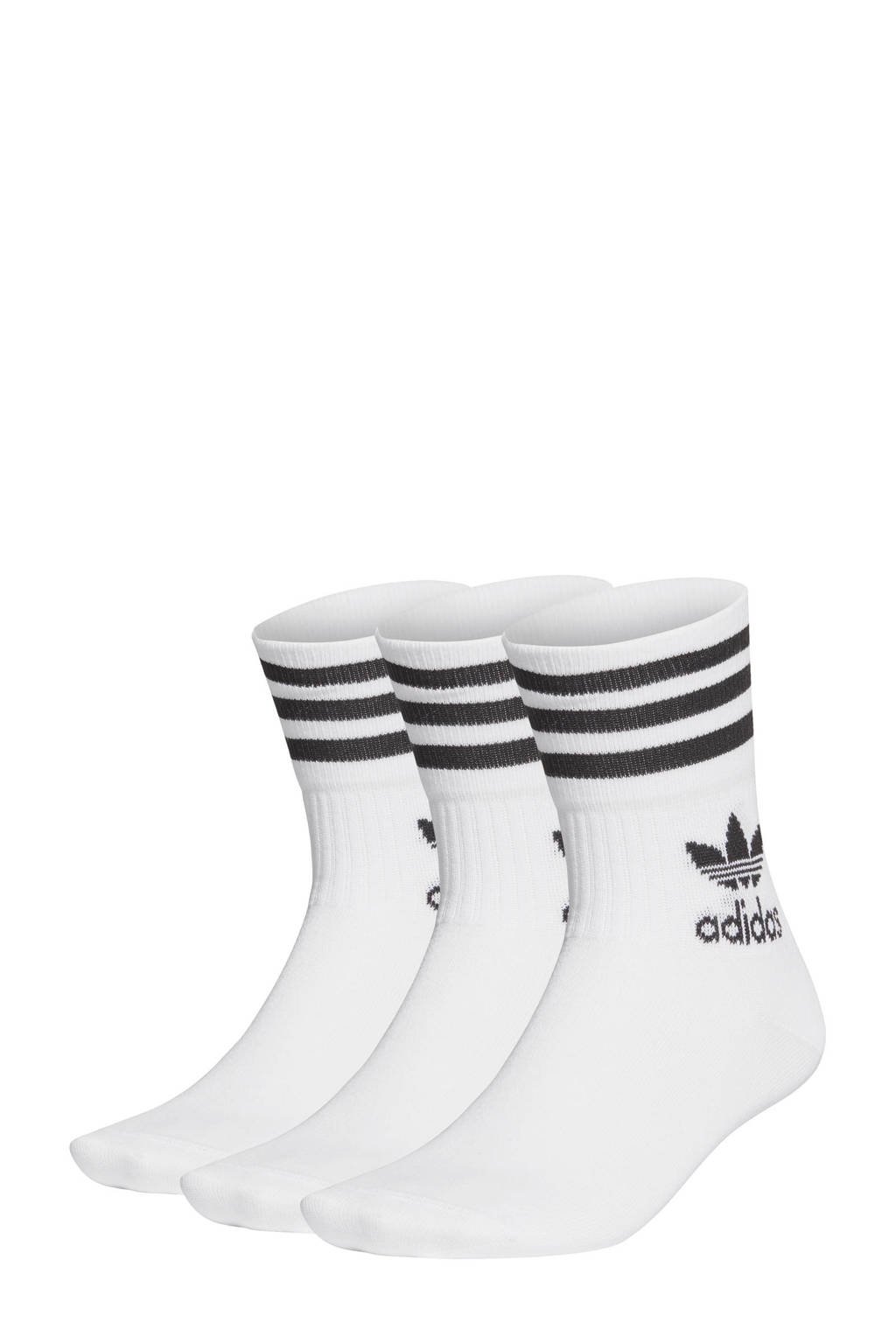 Arab Krachtcel Leerling adidas Originals sokken - set van 3 wit | wehkamp