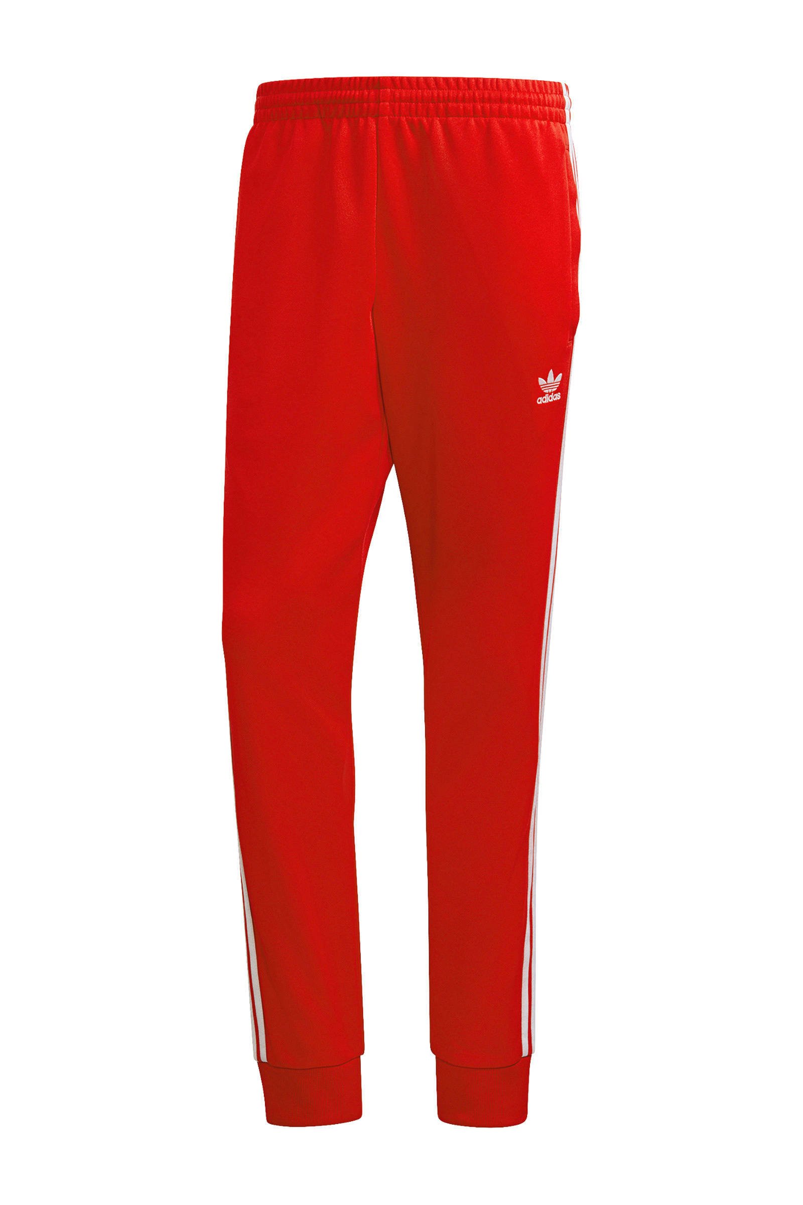 adidas Originals Superstar Adicolor trainingsbroek rood/wit | wehkamp