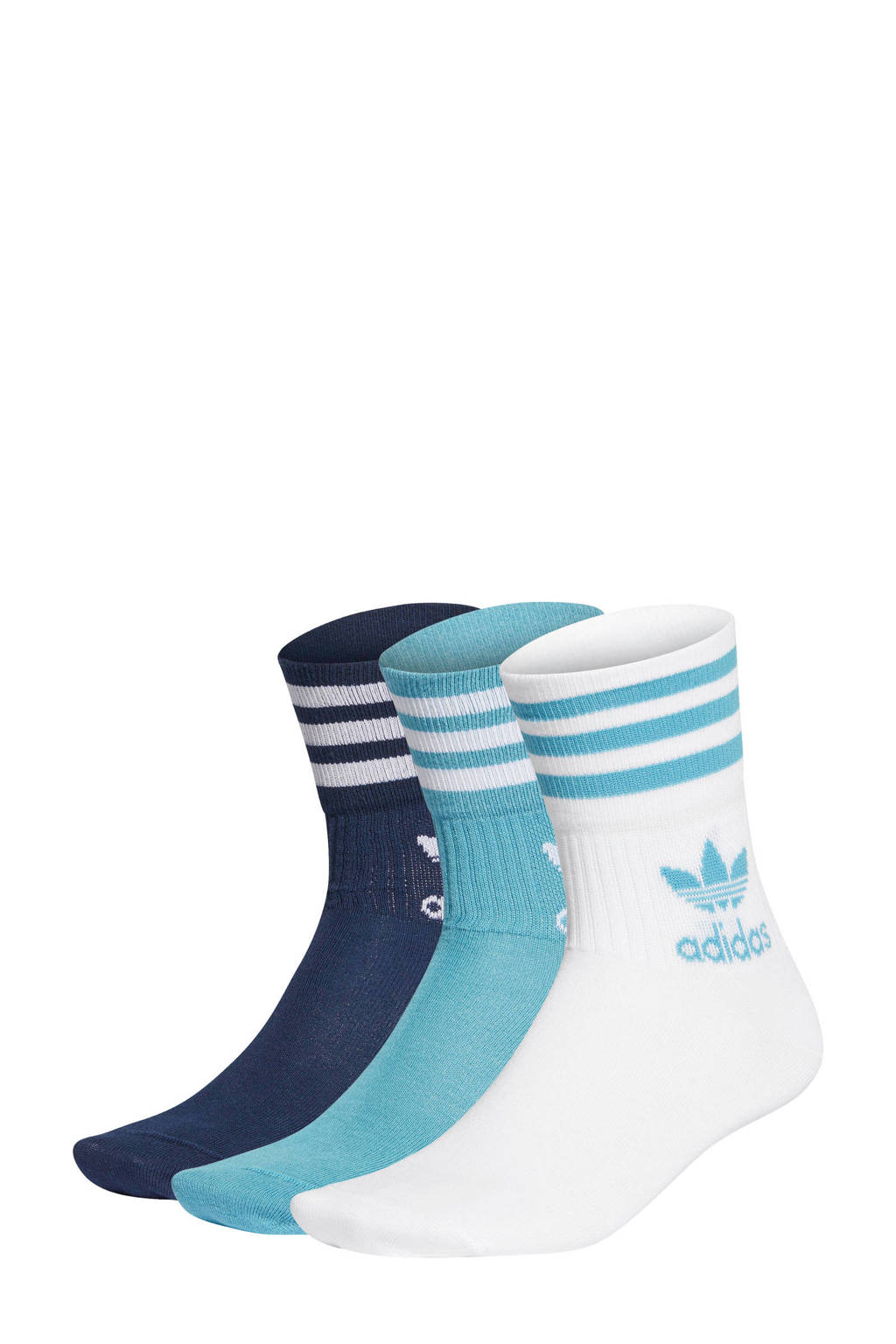 adidas Originals sokken - set van 3 blauw/lichtblauw/wit, Blauw