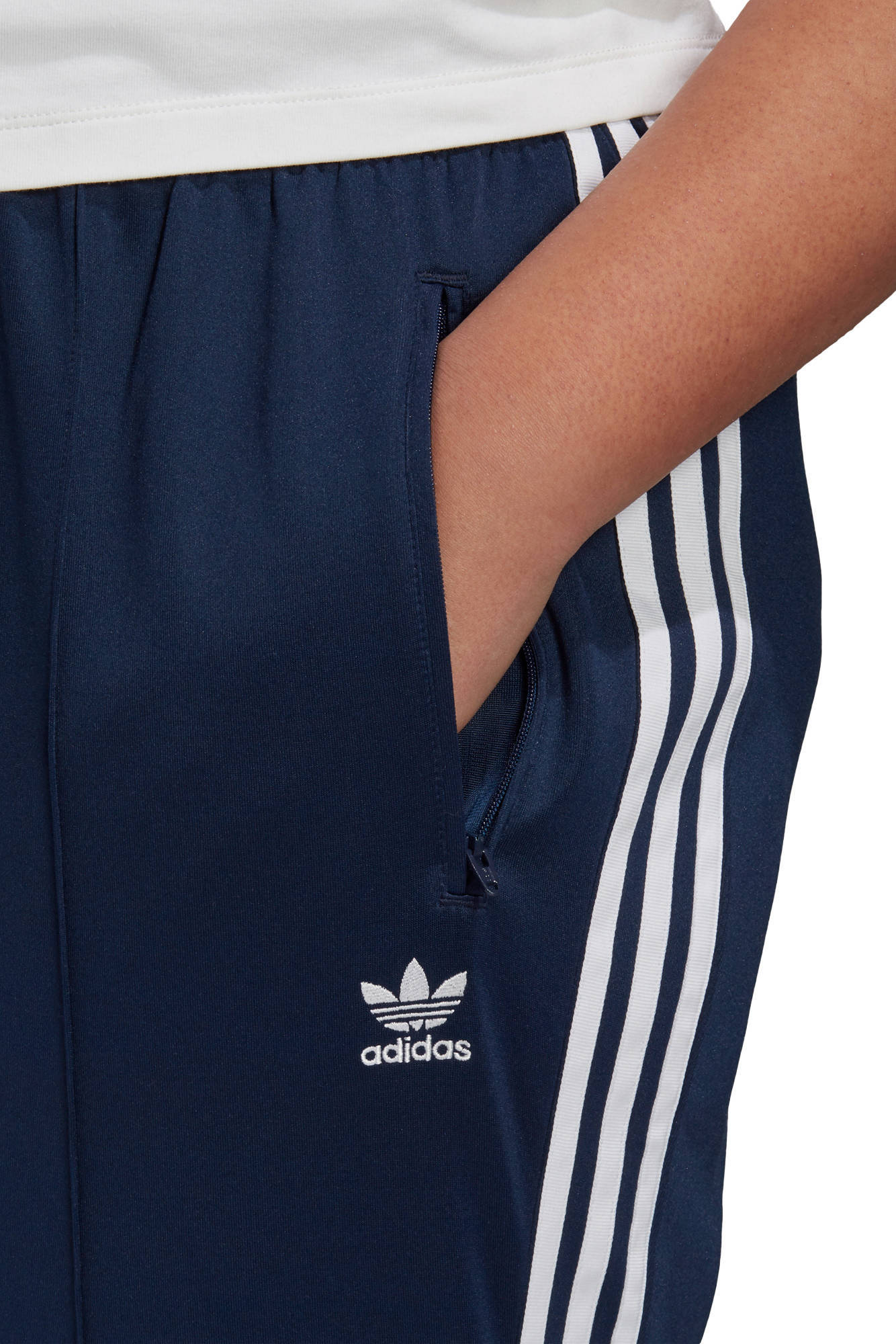 adidas Originals Plus Size joggingbroek donkerblauw/wit | wehkamp