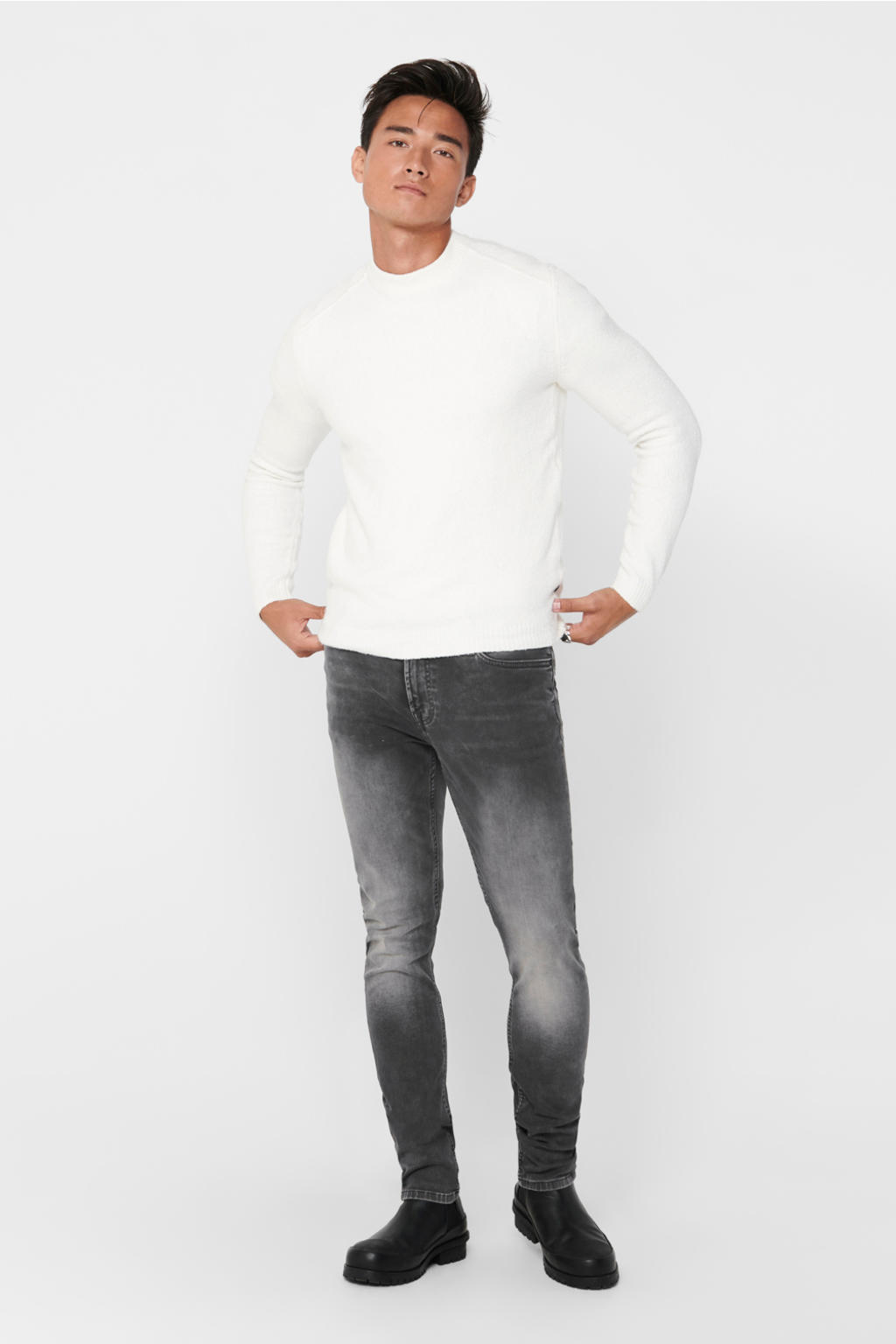 ONLY & SONS slim fit jeans ONSLOOM grey denim 7103