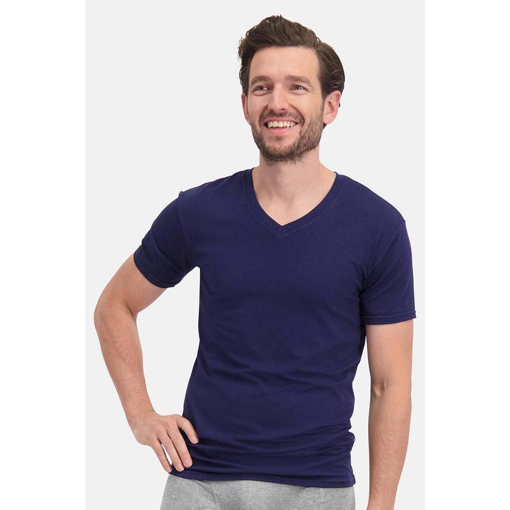 Bamboo Basics ondershirt Velo met bamboe (set van 2) donkerblauw