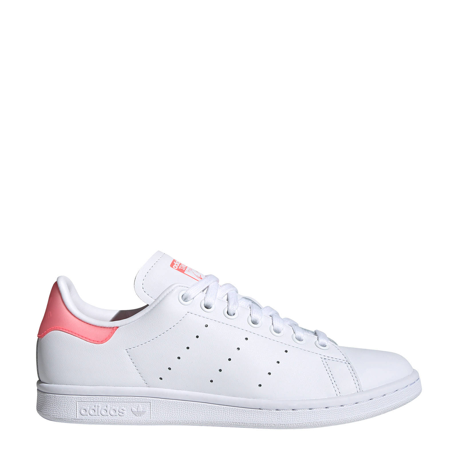 Adidas Originals Stan Smith J leren sneakers wit/lichtroze - Schoenen.nl