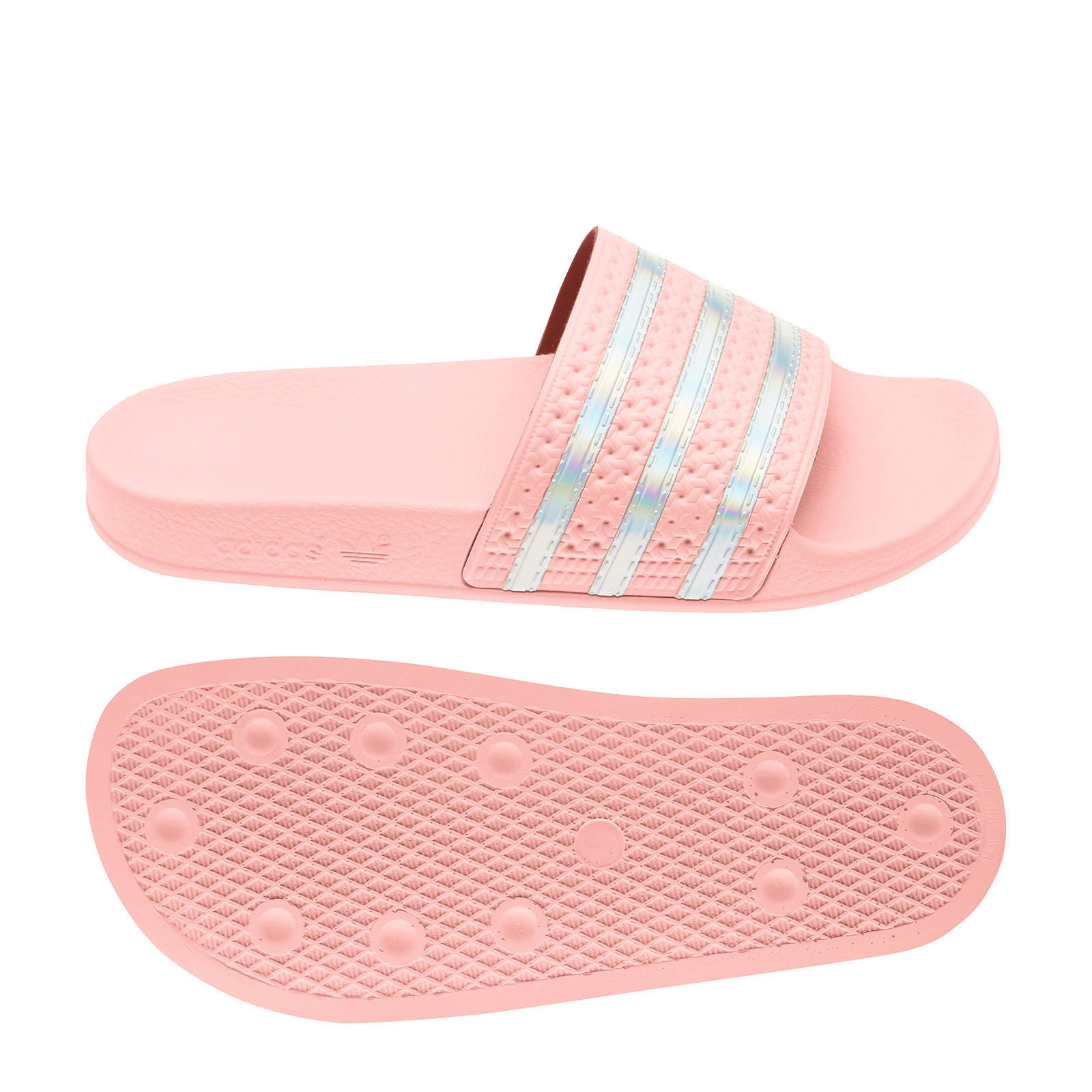 adidas Originals Adilette badslippers roze/wit | wehkamp