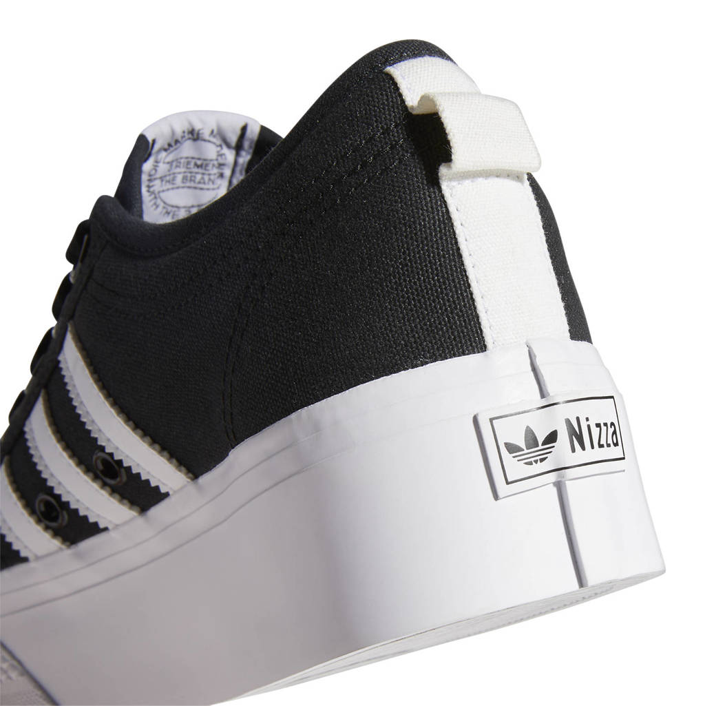Wolk litteken heuvel adidas Originals Nizza Platform sneakers zwart/wit | wehkamp