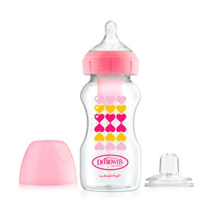 Wehkamp Dr. Brown's Options + Bottle to Sippy starterkit BH 270 ml roze aanbieding