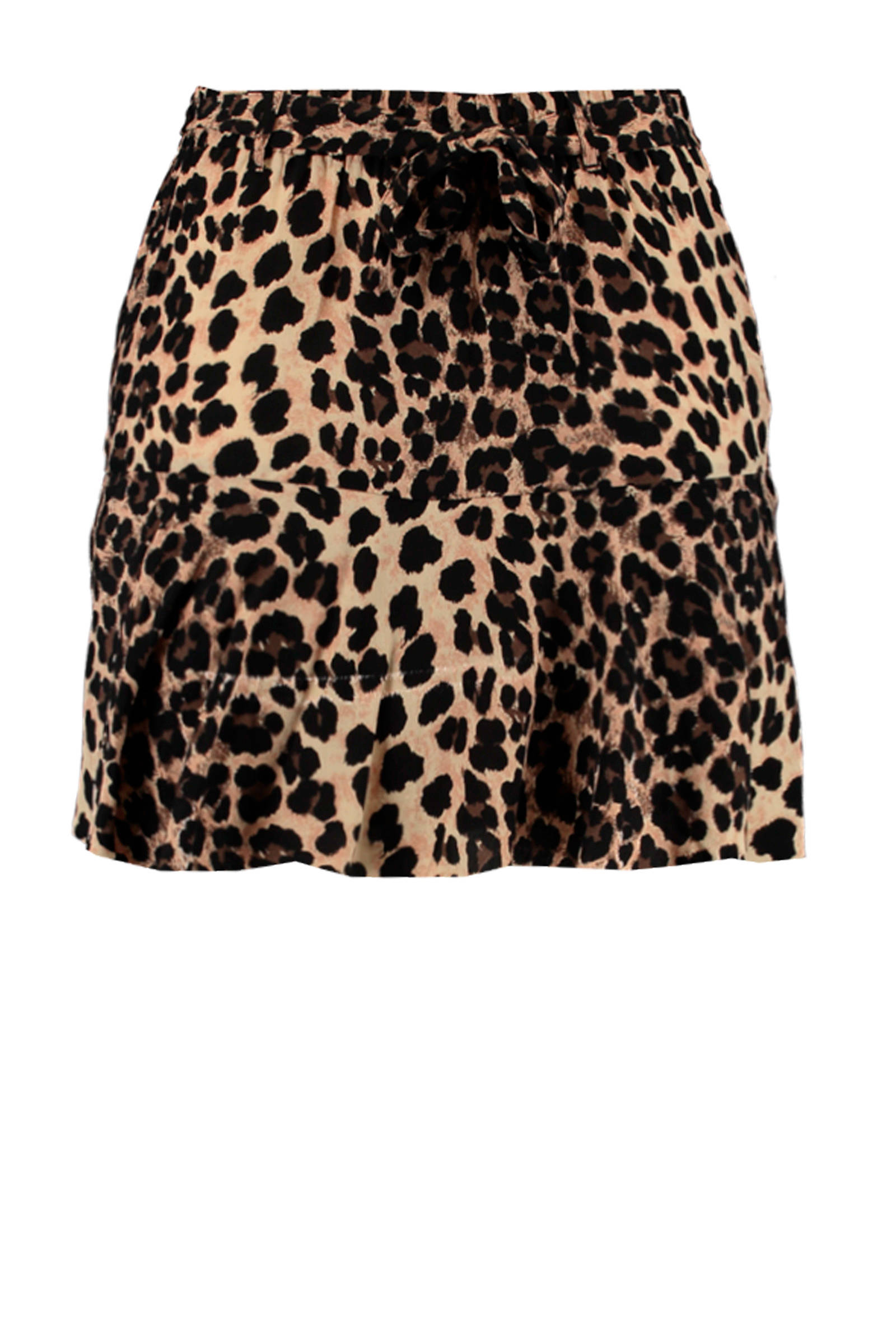 MS Mode broekrok met panterprint en volant lichtbruin/bruin | wehkamp