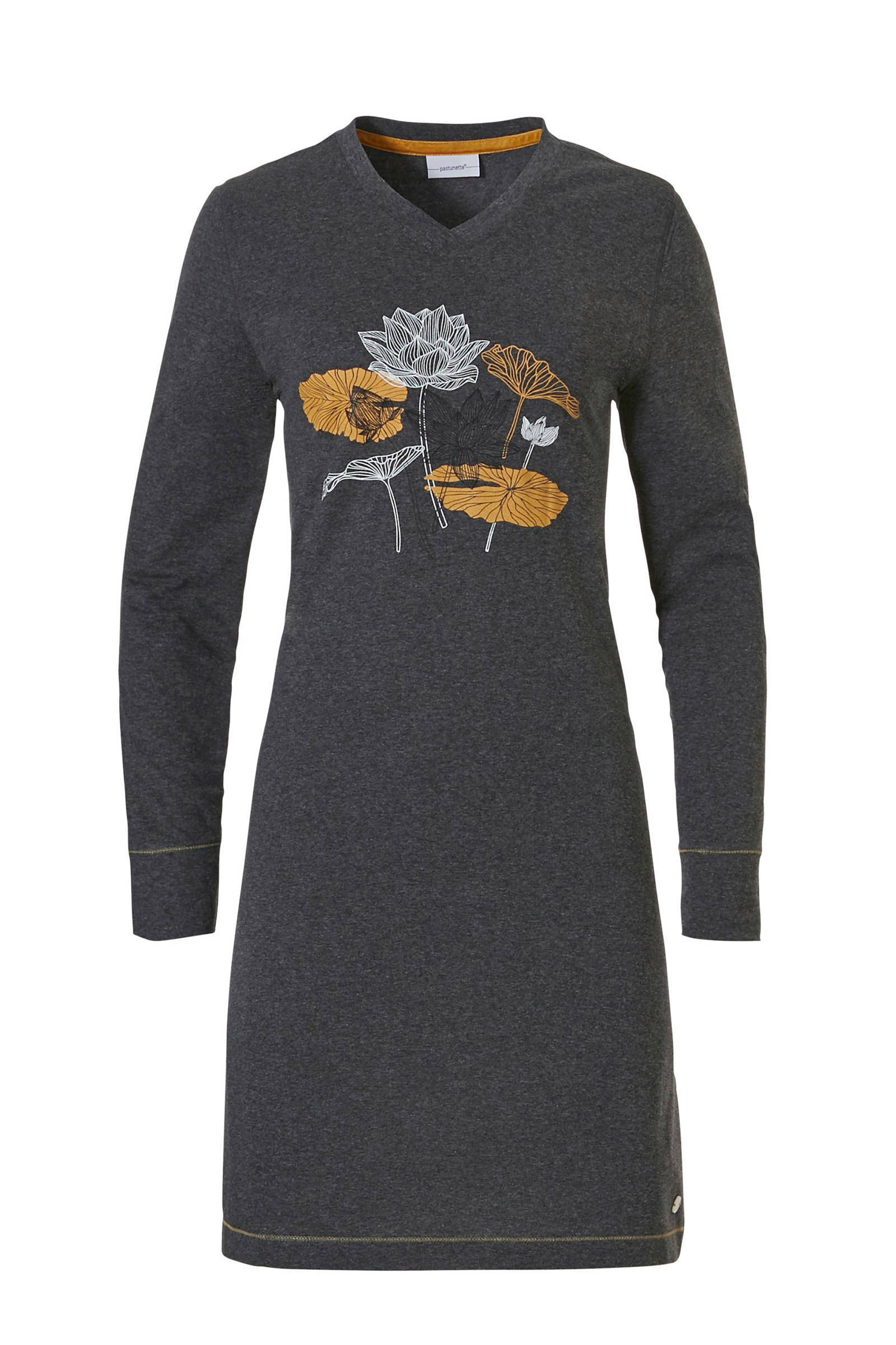 Pastunette nachthemd met printopdruk donkergrijs online kopen
