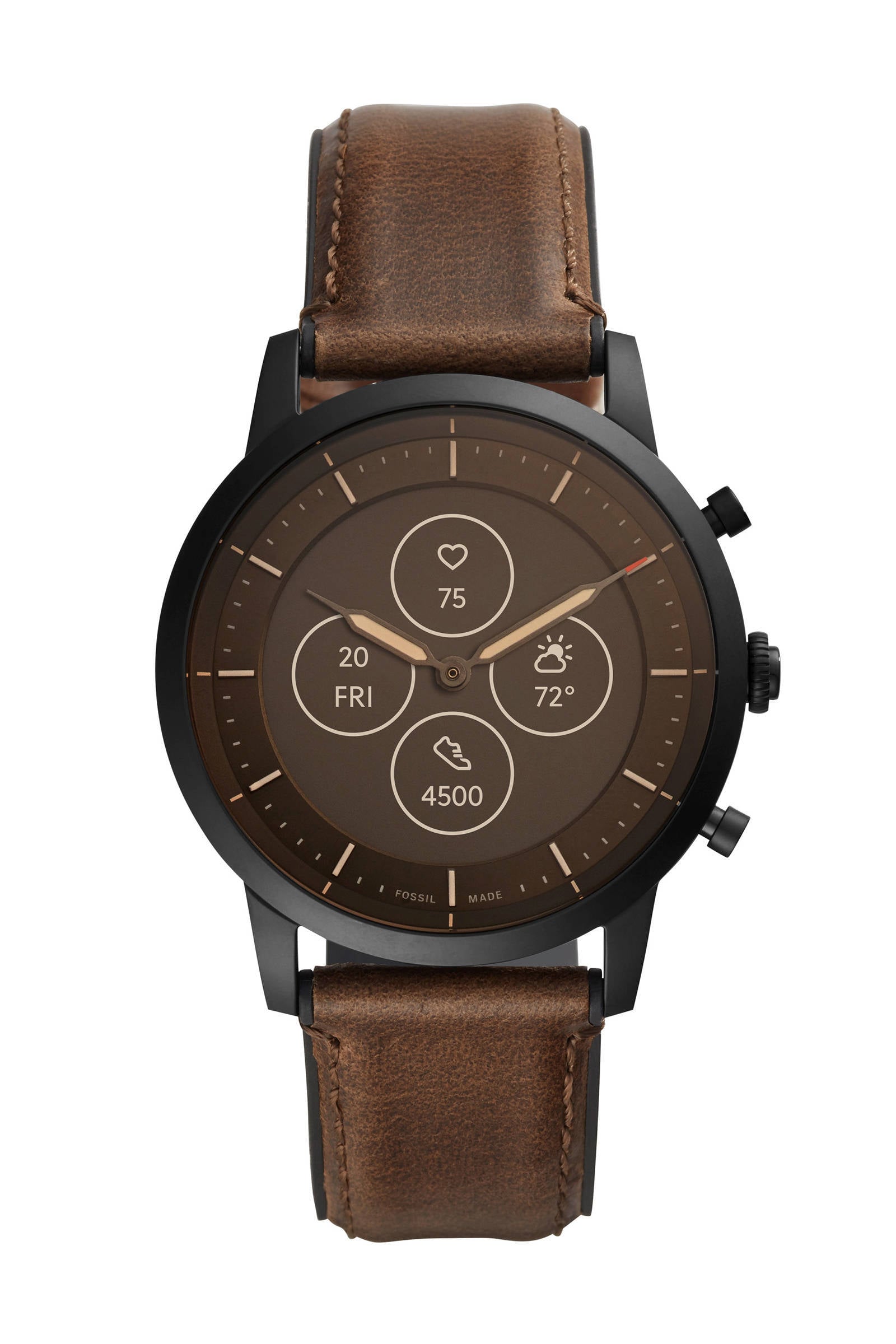 Fossil Collider Heren Hybrid HR Smartwatch FTW7008 | wehkamp