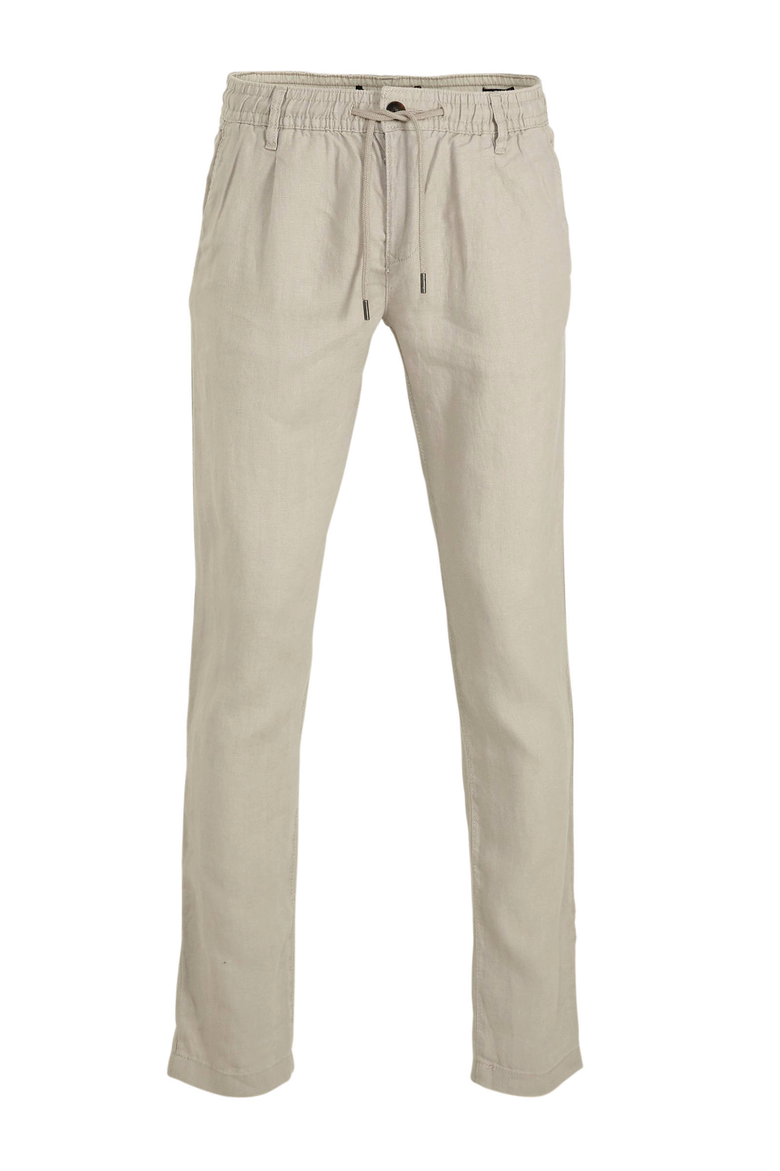 C\u0026A Angelo Litrico linnen regular fit chino beige | wehkamp