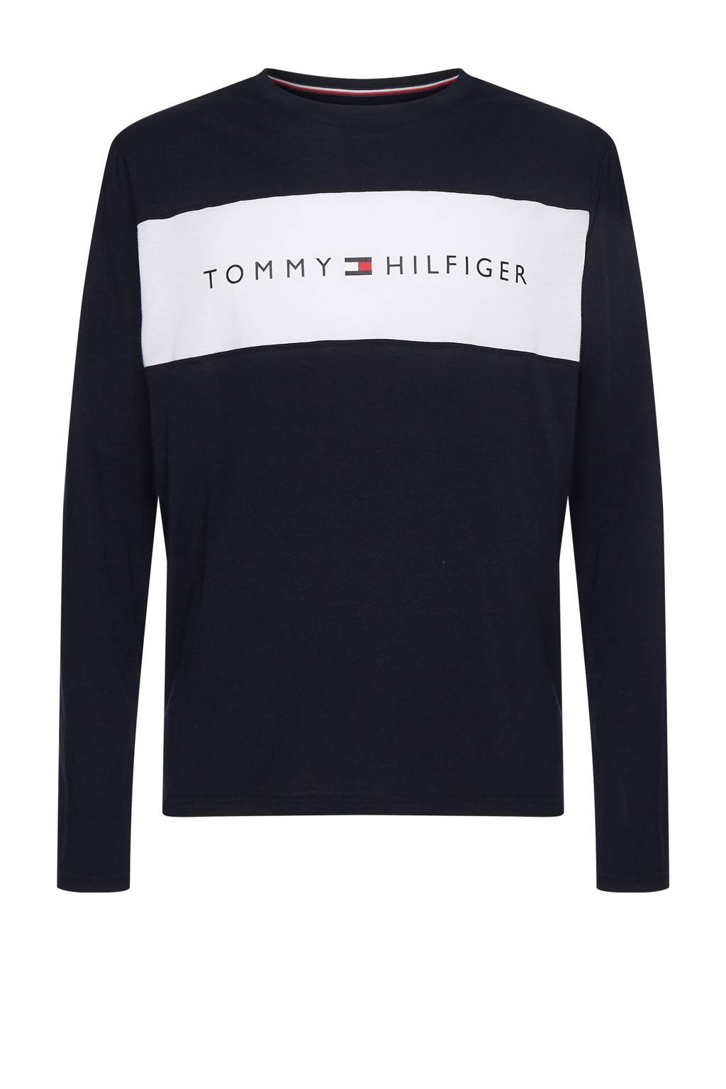 Tommy Hilfiger pyjamatop met logo donkerblauw, Donkerblauw