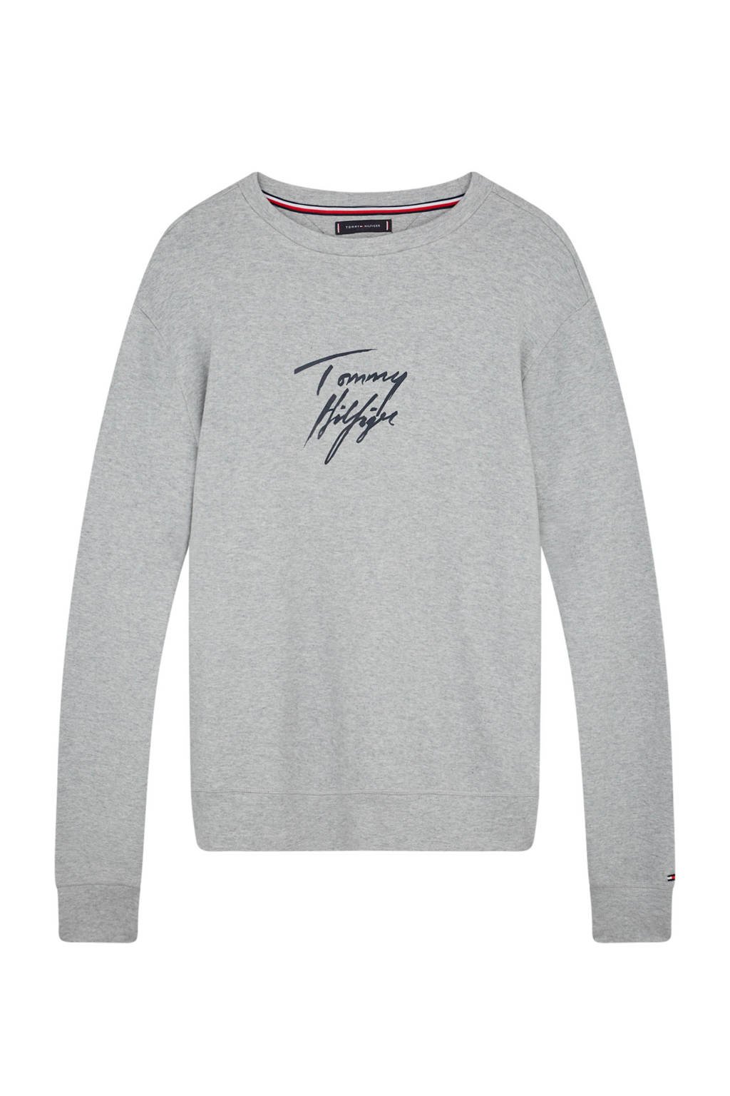 Tommy Hilfiger pyjamatop met logo grijs, Grijs