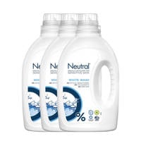 Neutral Wit wasmiddel -  3 x 1 liter - 60 wasbeurten - 60 wasbeurten