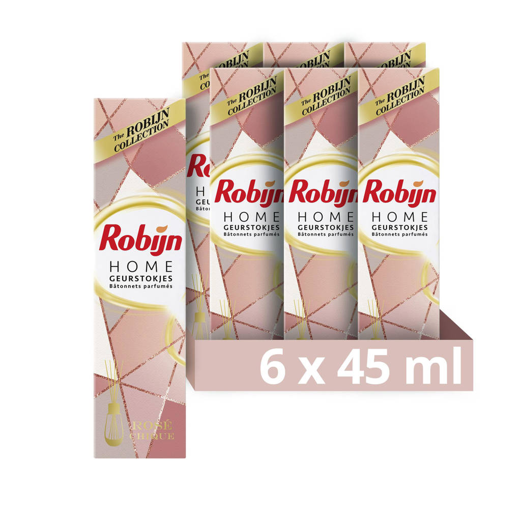 Robijn Home Rosé Geurstokjes - 6 x 45 ml - Voordeelverpakking (45 ml) | wehkamp