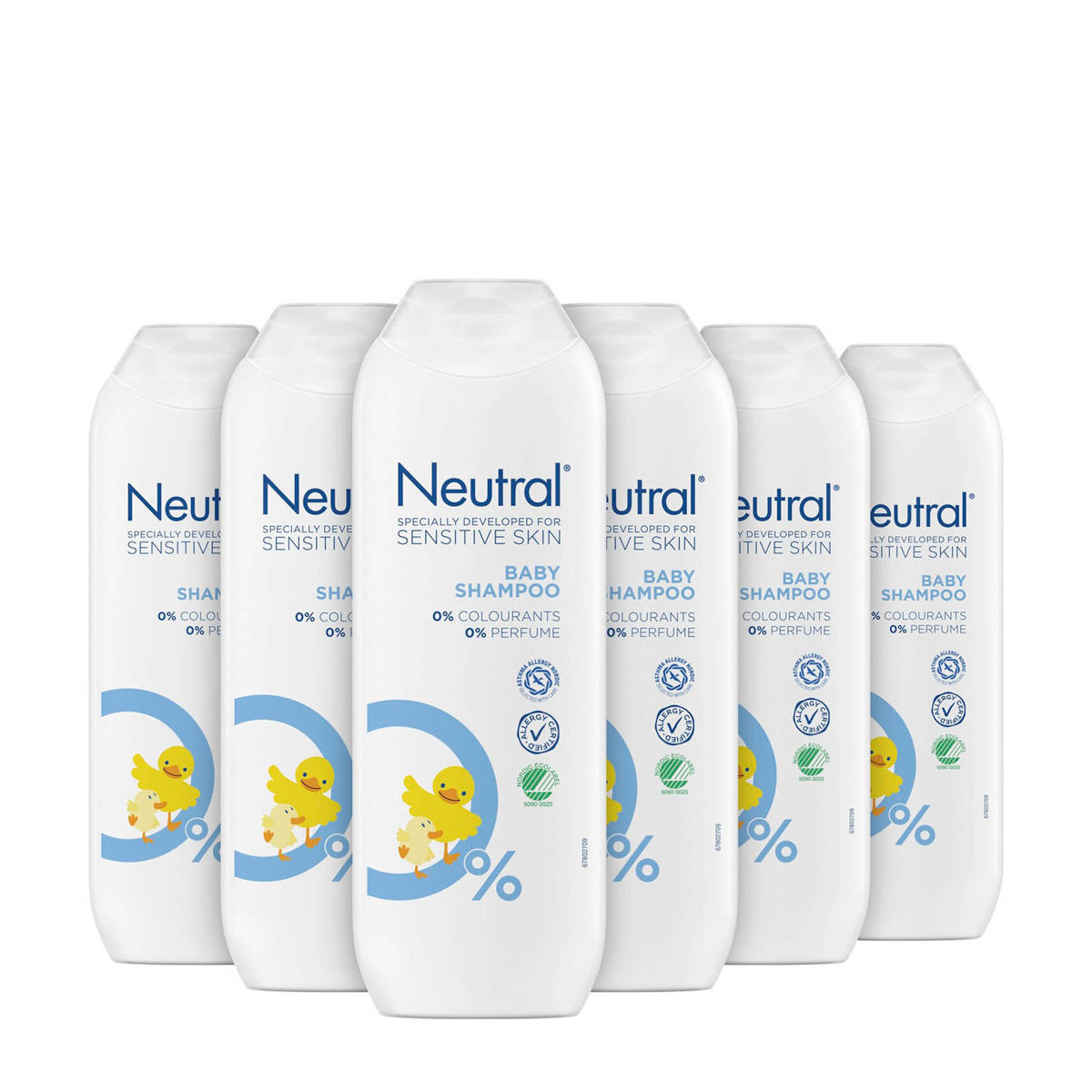 Neutral parfumvrij baby Shampoo - 6 x 250 - Voordeelverpakking |