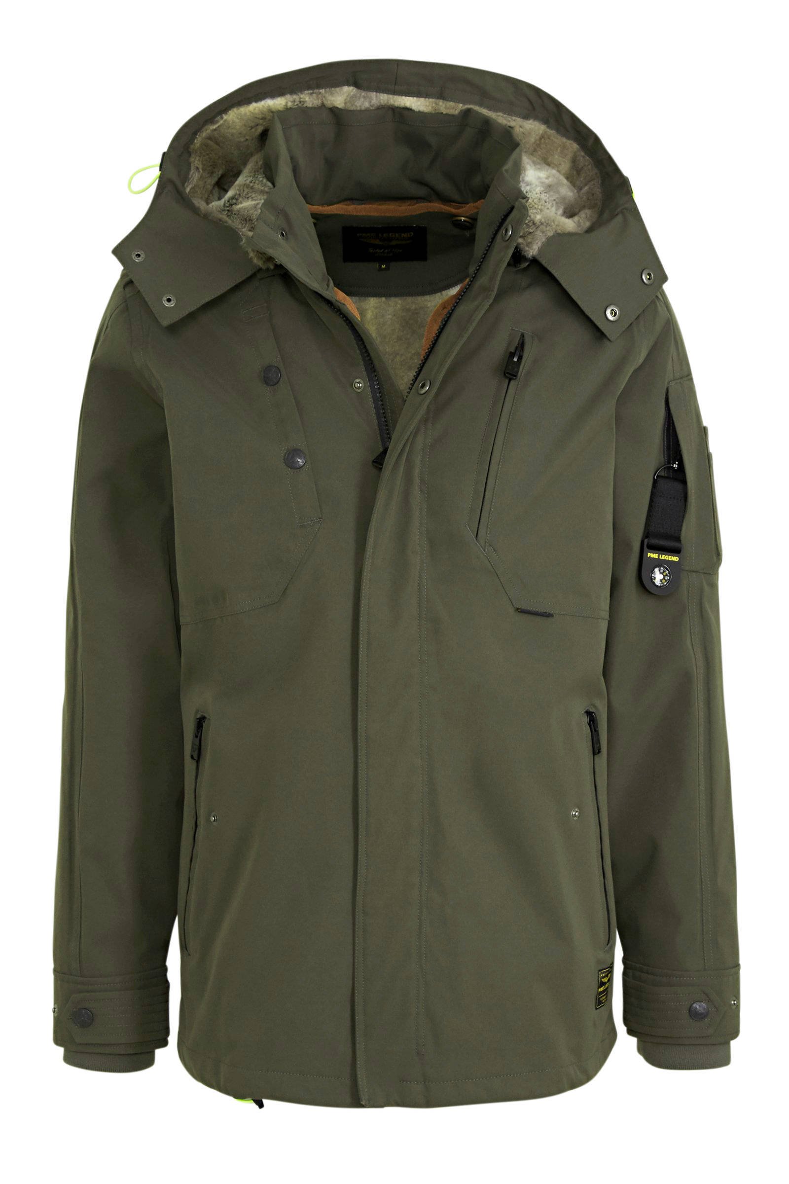 PME Legend winterjas Snowpack 3.0 kaki wehkamp