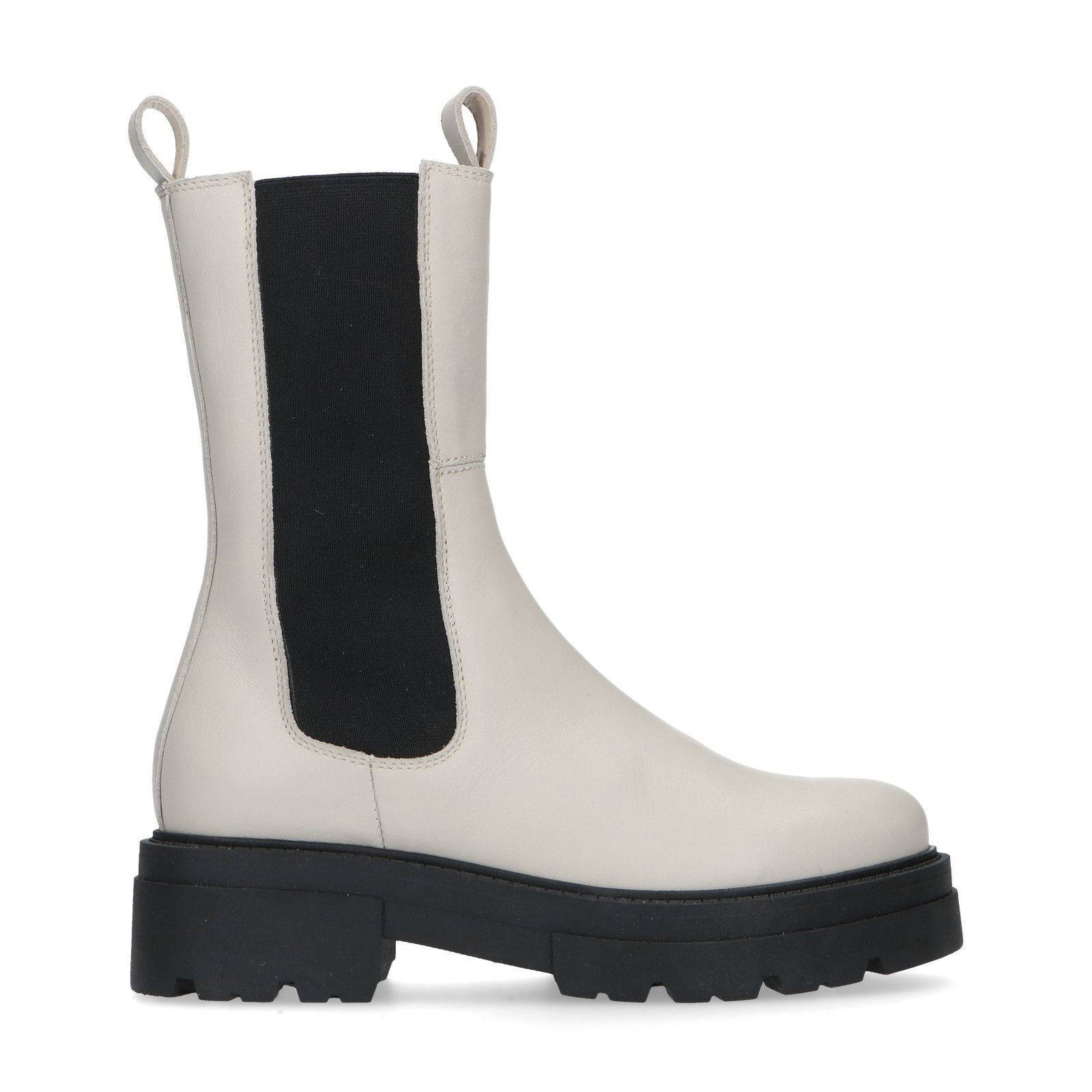 Sacha Dames Beige leren chelsea boots - Schoenen.nl