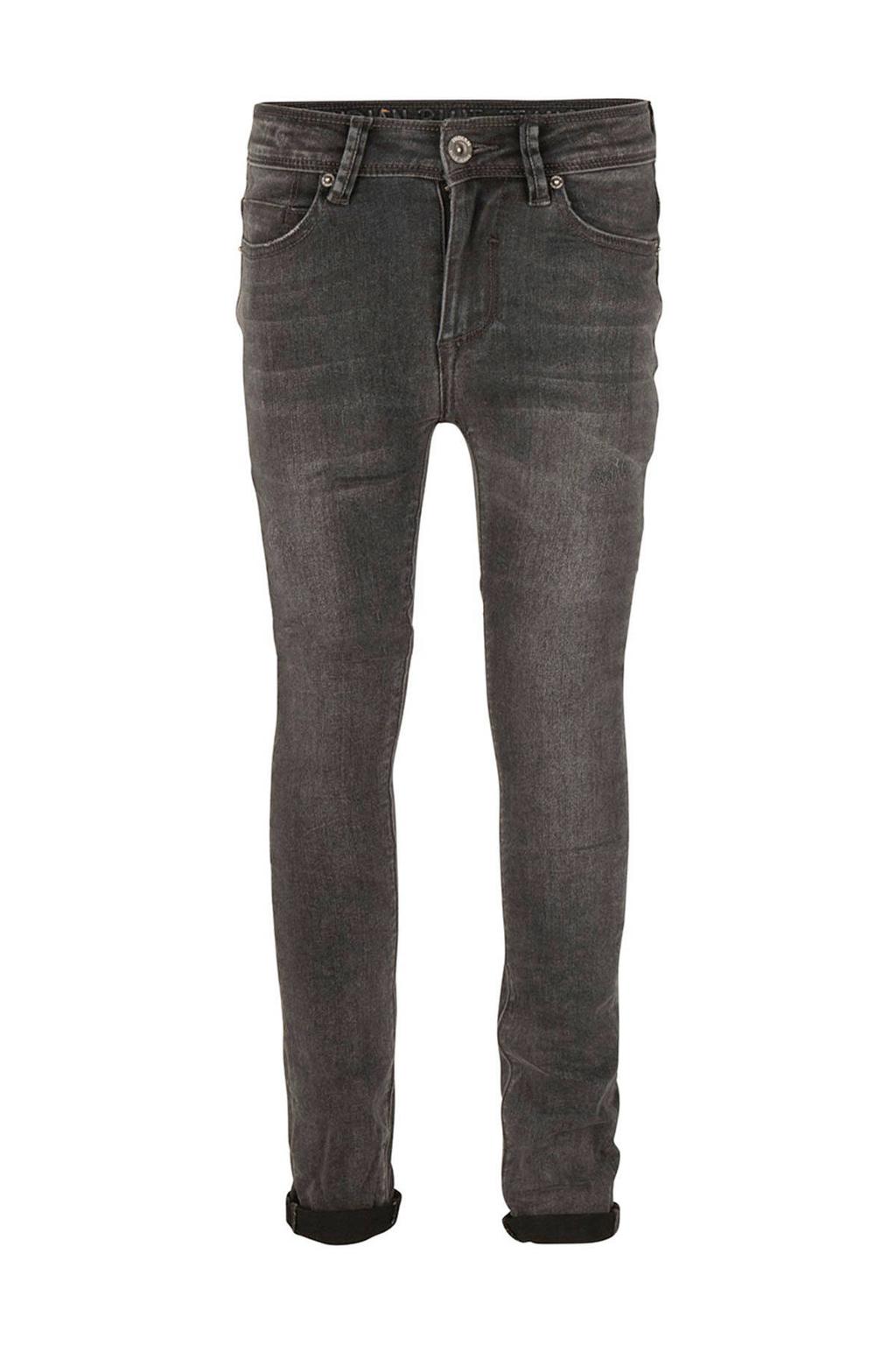 Grijze jongens Indian Blue Jeans super skinny jeans Brad van stretchdenim met regular waist en rits- en knoopsluiting