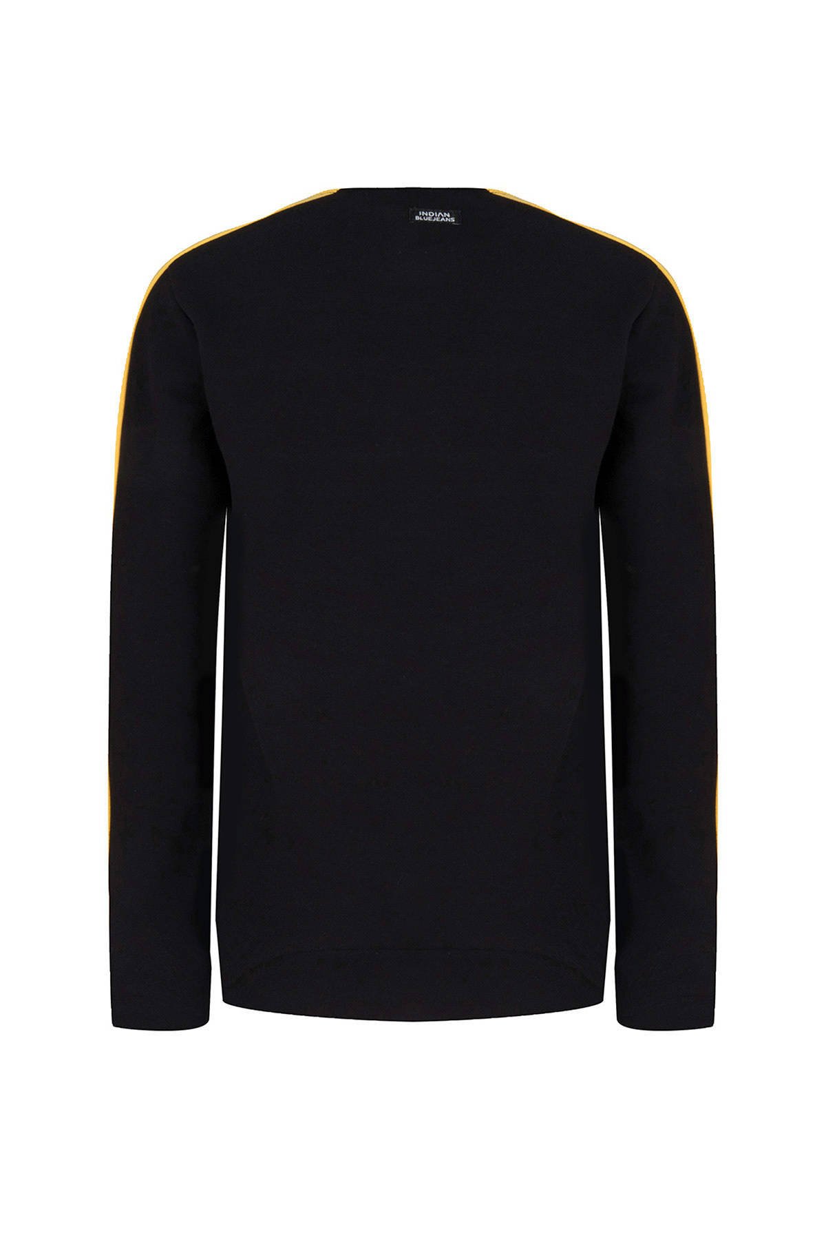 Indian Blue Jeans sweater met contrastbies zwartgeel | wehkamp Indian Blue Jeans sweater met logo oranje | wehkamp