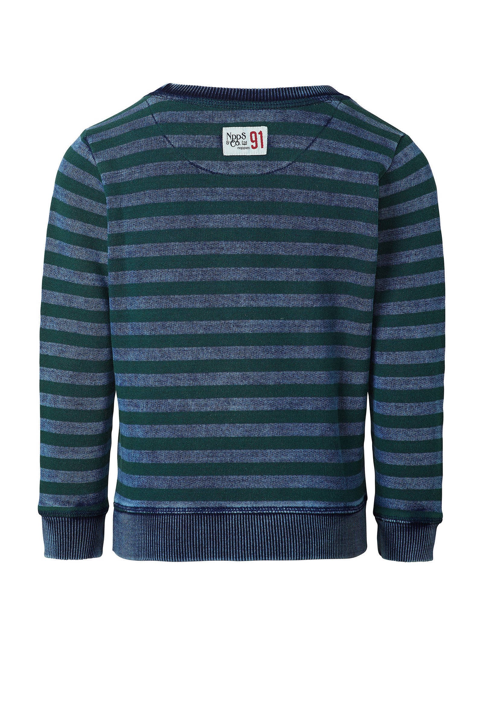 Noppies gestreepte sweater Bedford groenblauw | wehkamp Gestreepte blauw grijze sweater baby jongen van Noppies