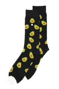 Alfredo Gonzales sokken Avocados zwart, Zwart/bruin/groen