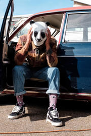 thumbnail: Alfredo Gonzales gemeleerde sokken Panda grijs