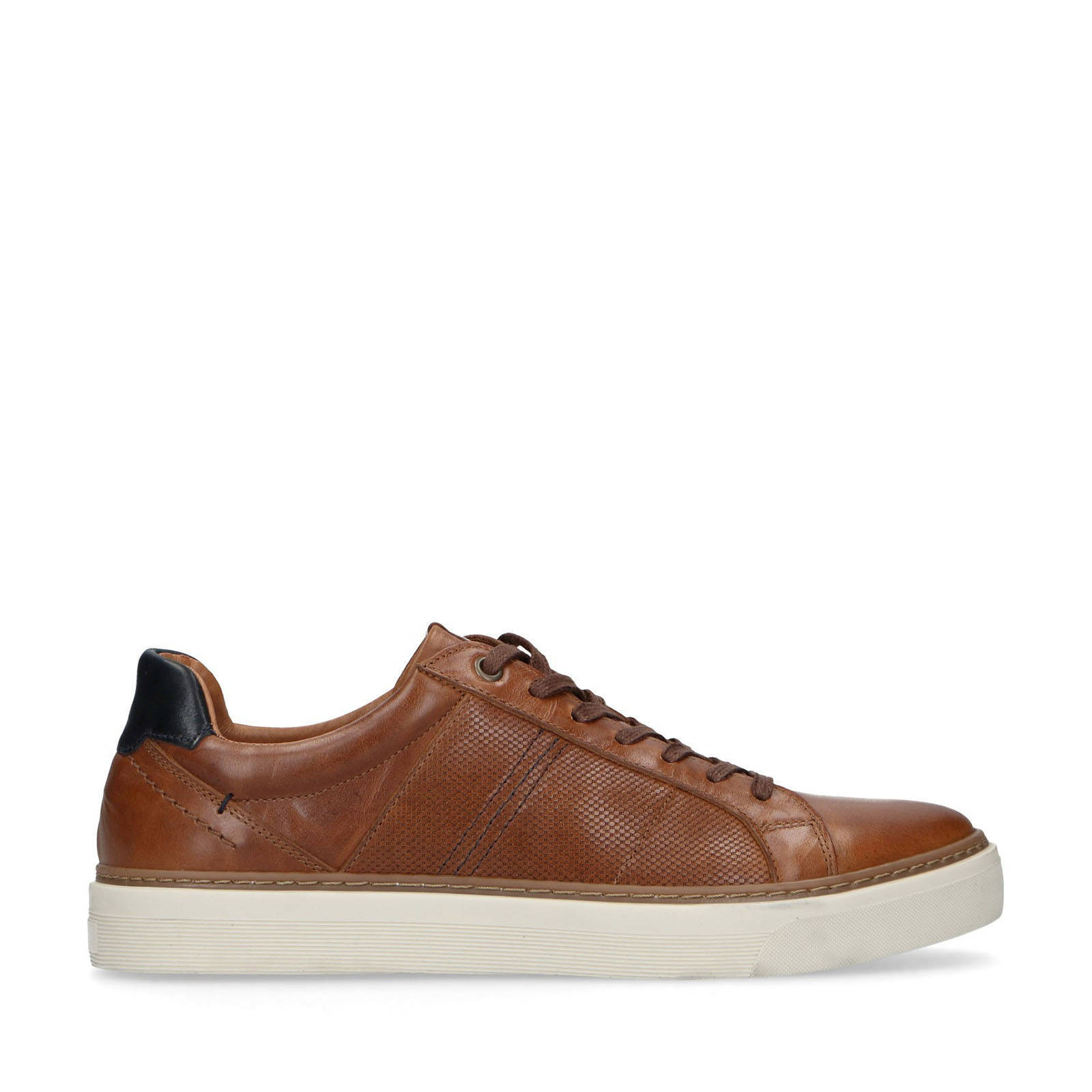 No Stress leren sneakers cognac | wehkamp