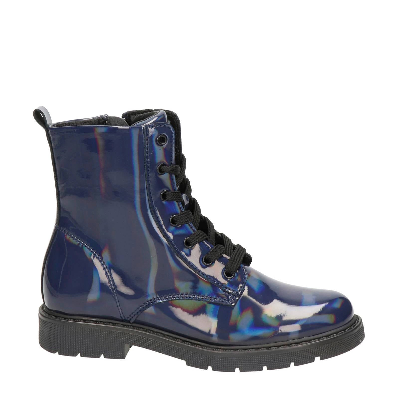Kipling lak veterboots blauw | wehkamp