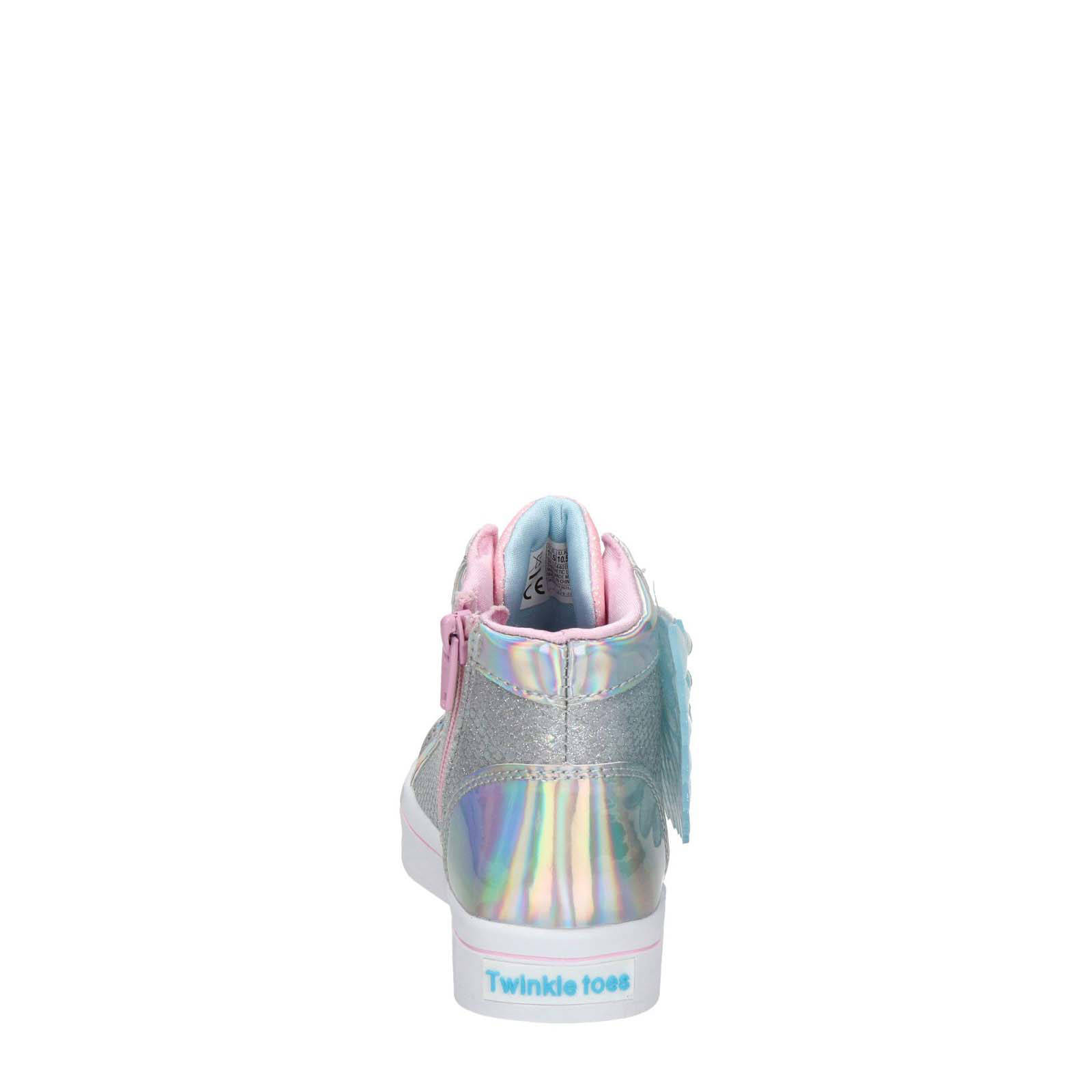 Skechers Twinkle Toes hoge sneakers met lichtjes zilver | wehkamp