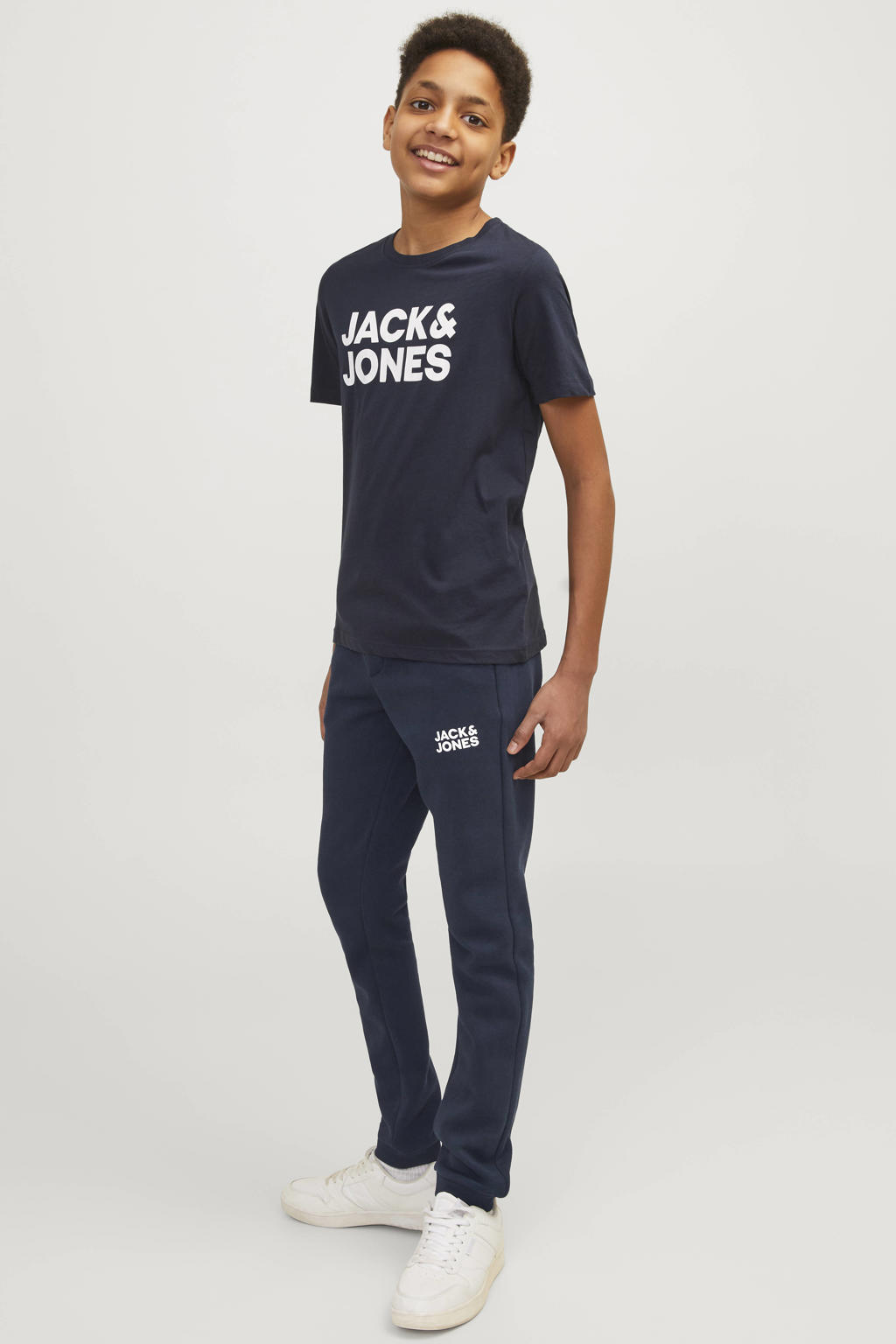 JACK & JONES JUNIOR joggingbroek Gordon donkerblauw