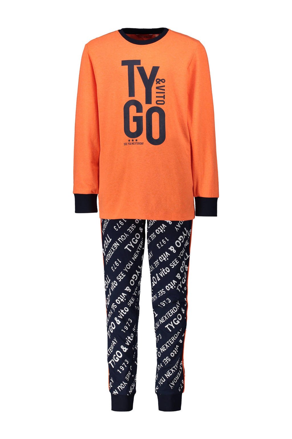 TYGO & vito   pyjama printopdruk oranje/zwart