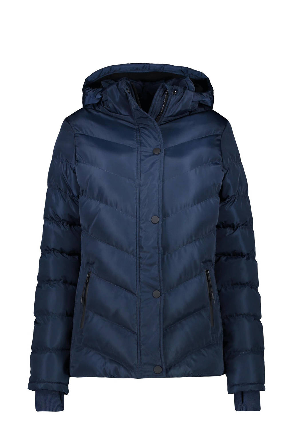 Cars gewatteerde winterjas Lurdes donkerblauw, Donkerblauw