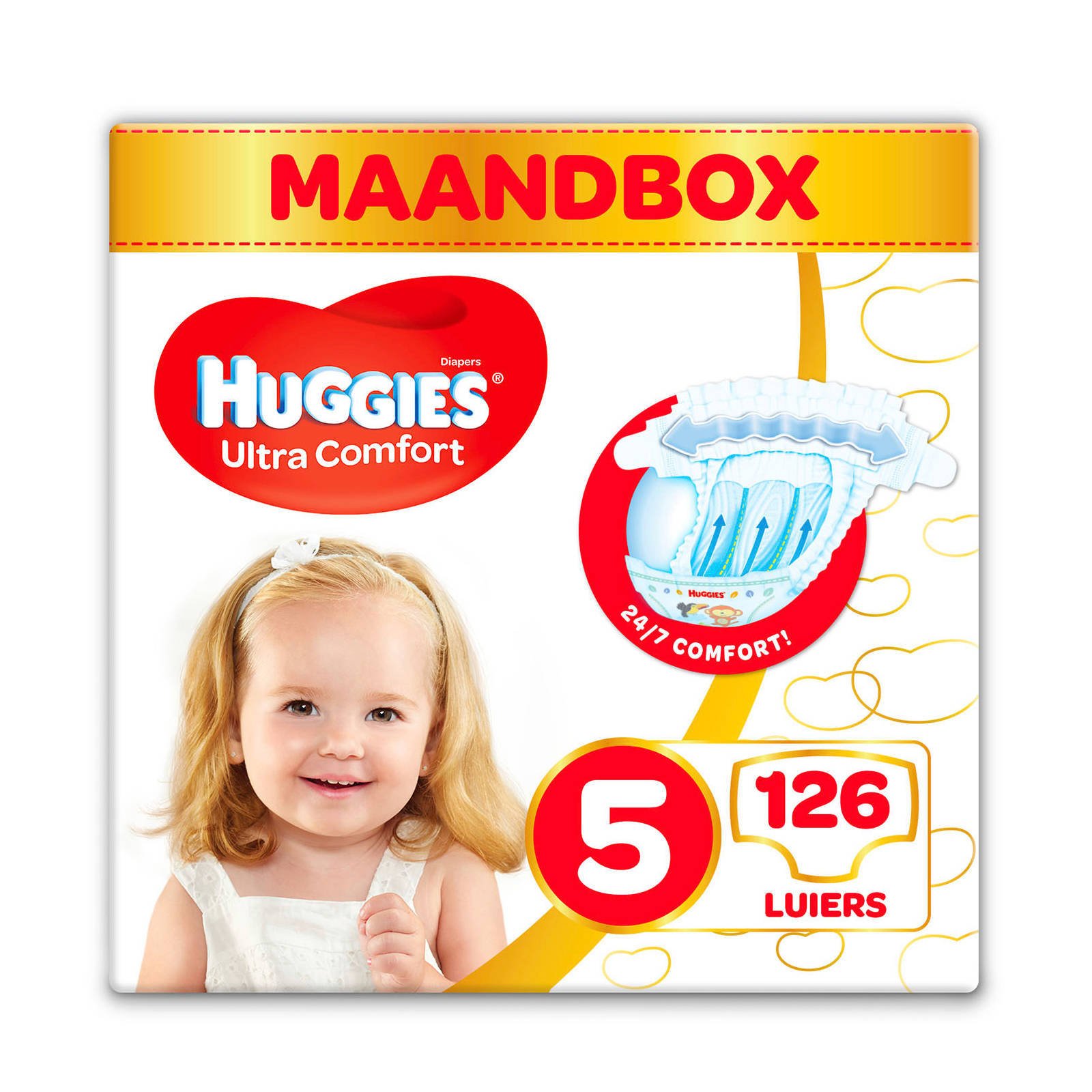 Box of store huggies size 5