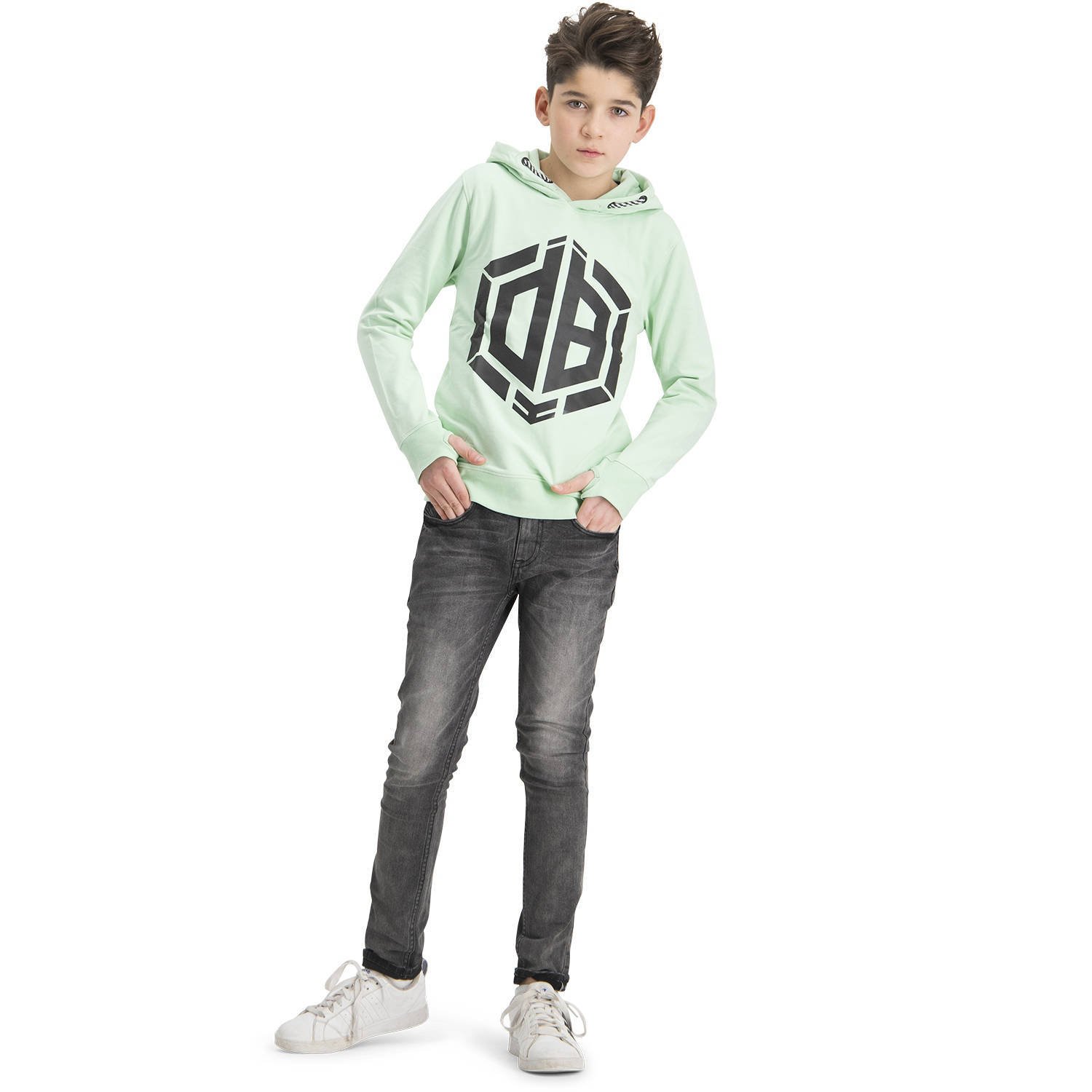 Vingino Daley Blind hoodie Nais met logo mintgroenzwart Vingino Daley Blind hoodie Nais met logo mintgroenzwart