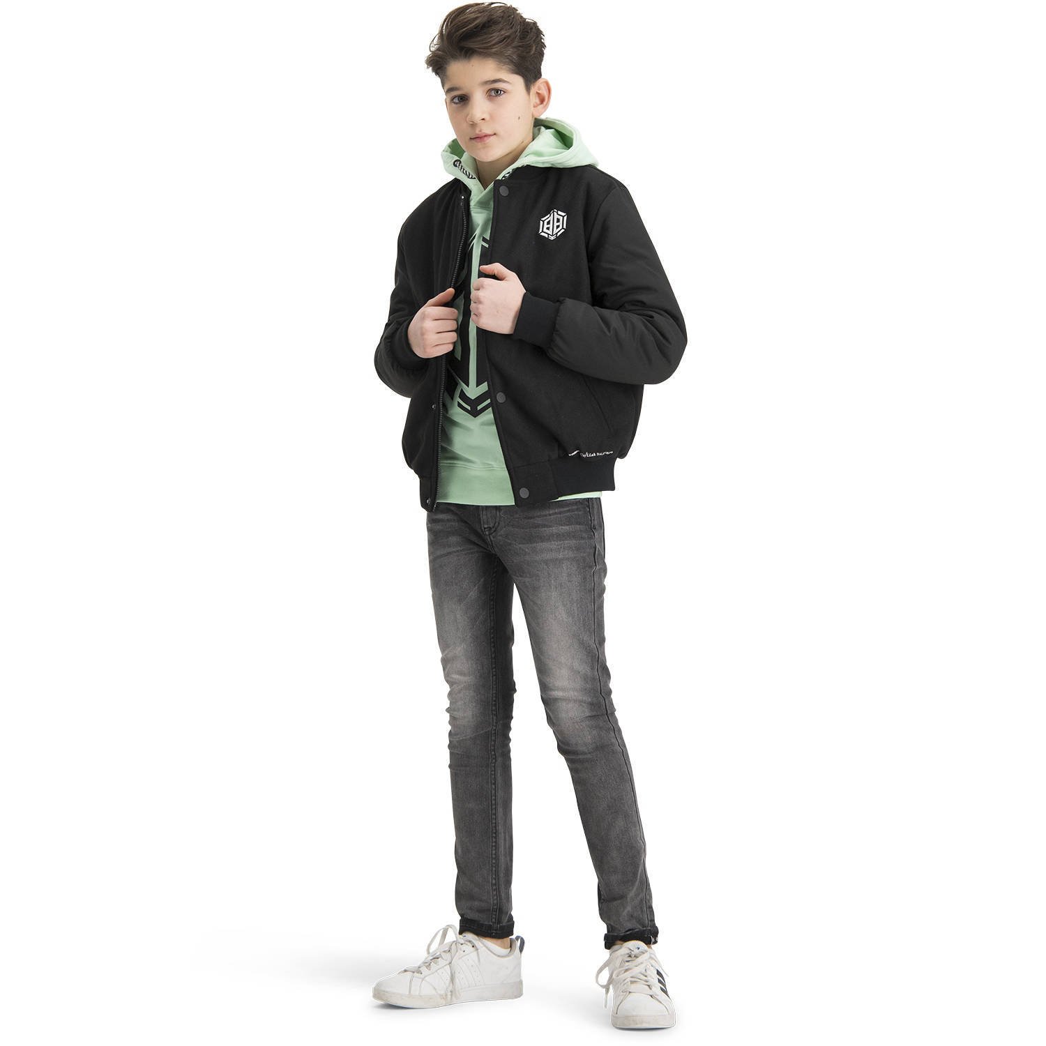 Vingino Daley Blind hoodie Nais met logo mintgroenzwart Vingino Daley Blind hoodie Nais met logo mintgroenzwart