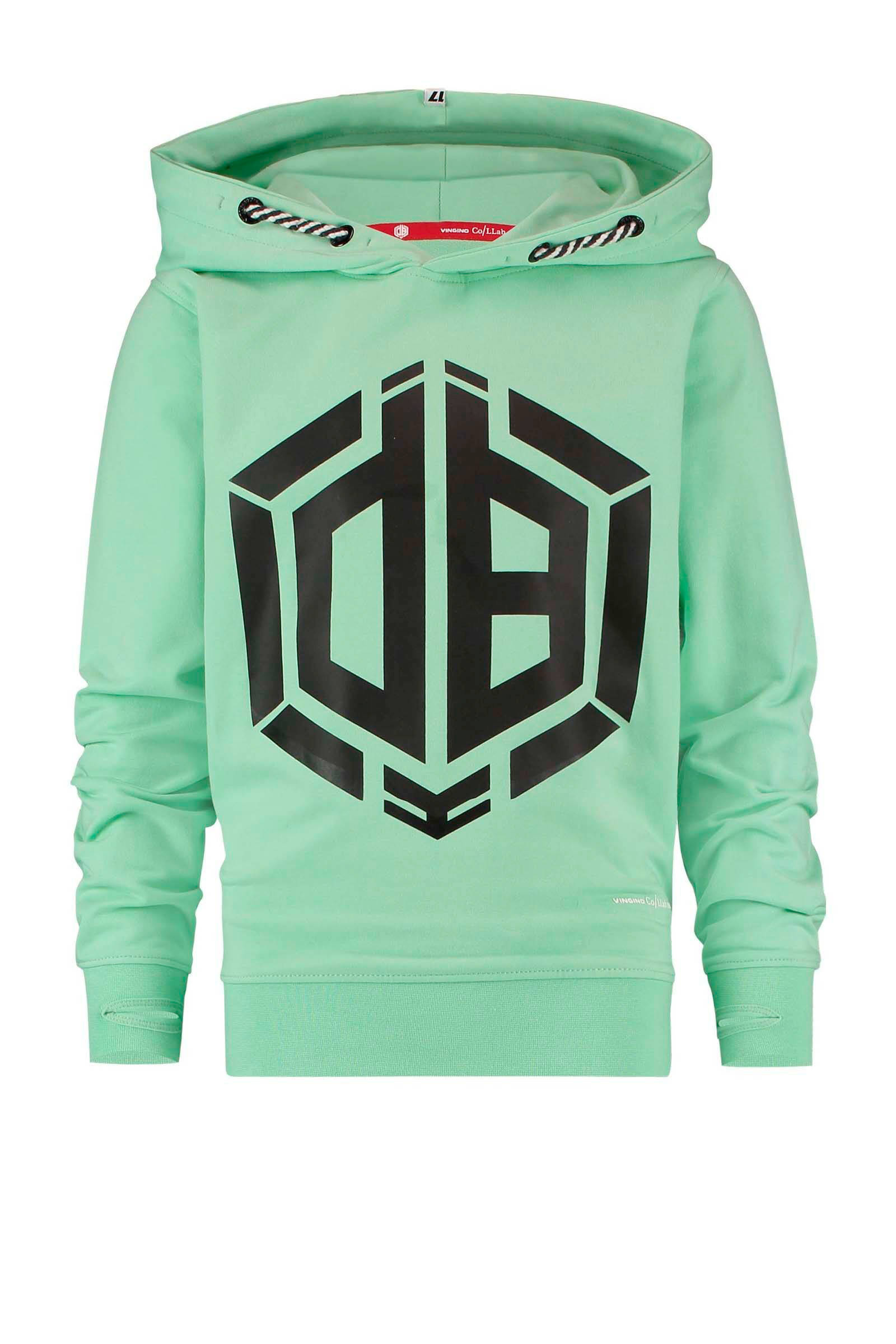 Vingino Daley Blind hoodie Nais met logo mintgroenzwart Vingino Daley Blind hoodie Nais met logo mintgroenzwart