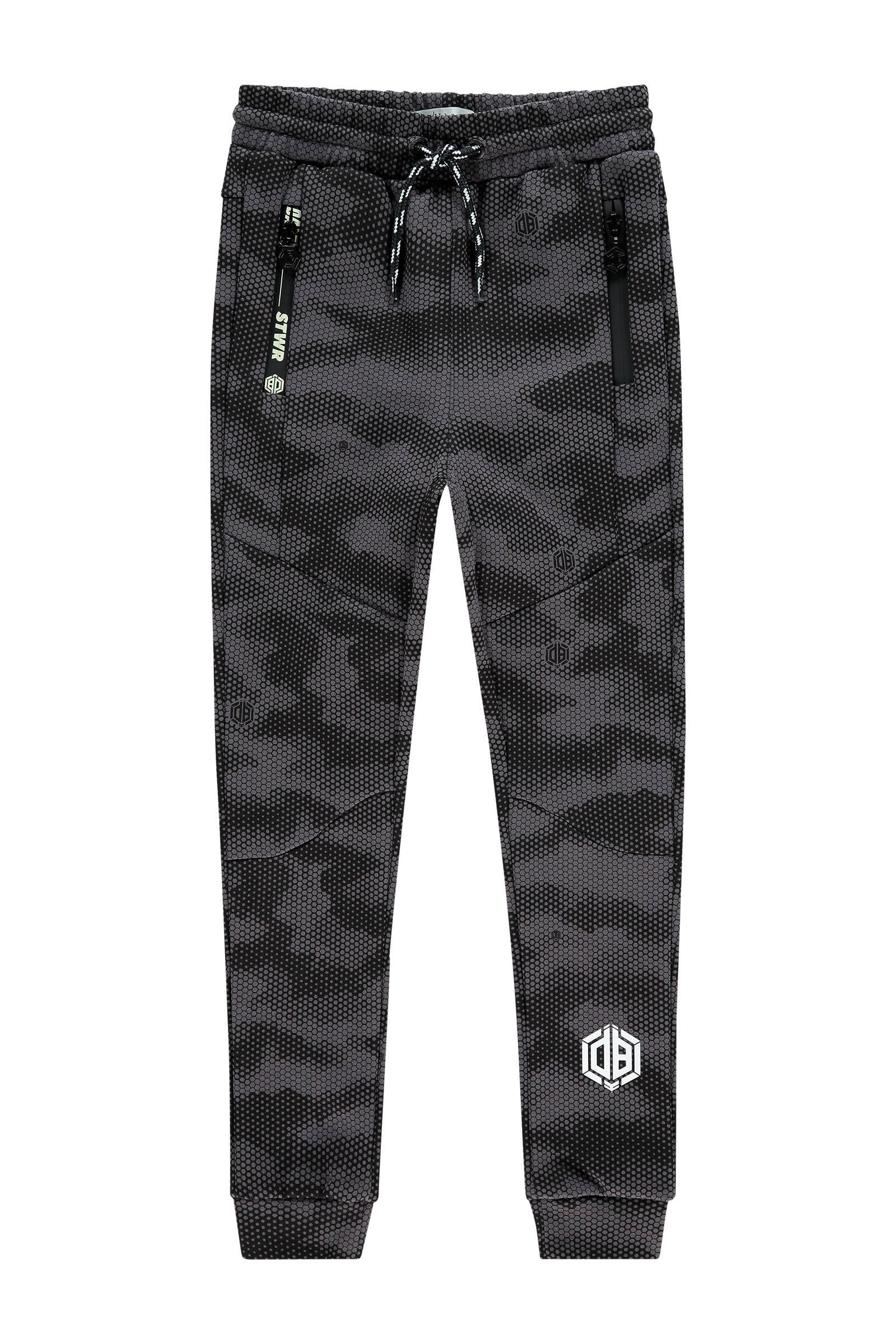 Vingino Daley Blind skinny joggingbroek Rameck met camouflageprint  zwart/grijs | wehkamp