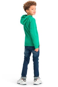 Groene jongens Vingino Essentials hoodie katoen van duurzame sweatstof met lange mouwen en capuchon
