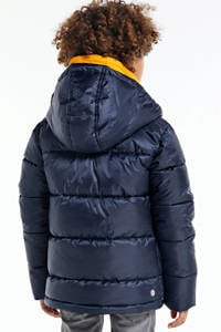 Gele jongens Vingino Essentials hoodie katoen van duurzame sweatstof met lange mouwen en capuchon