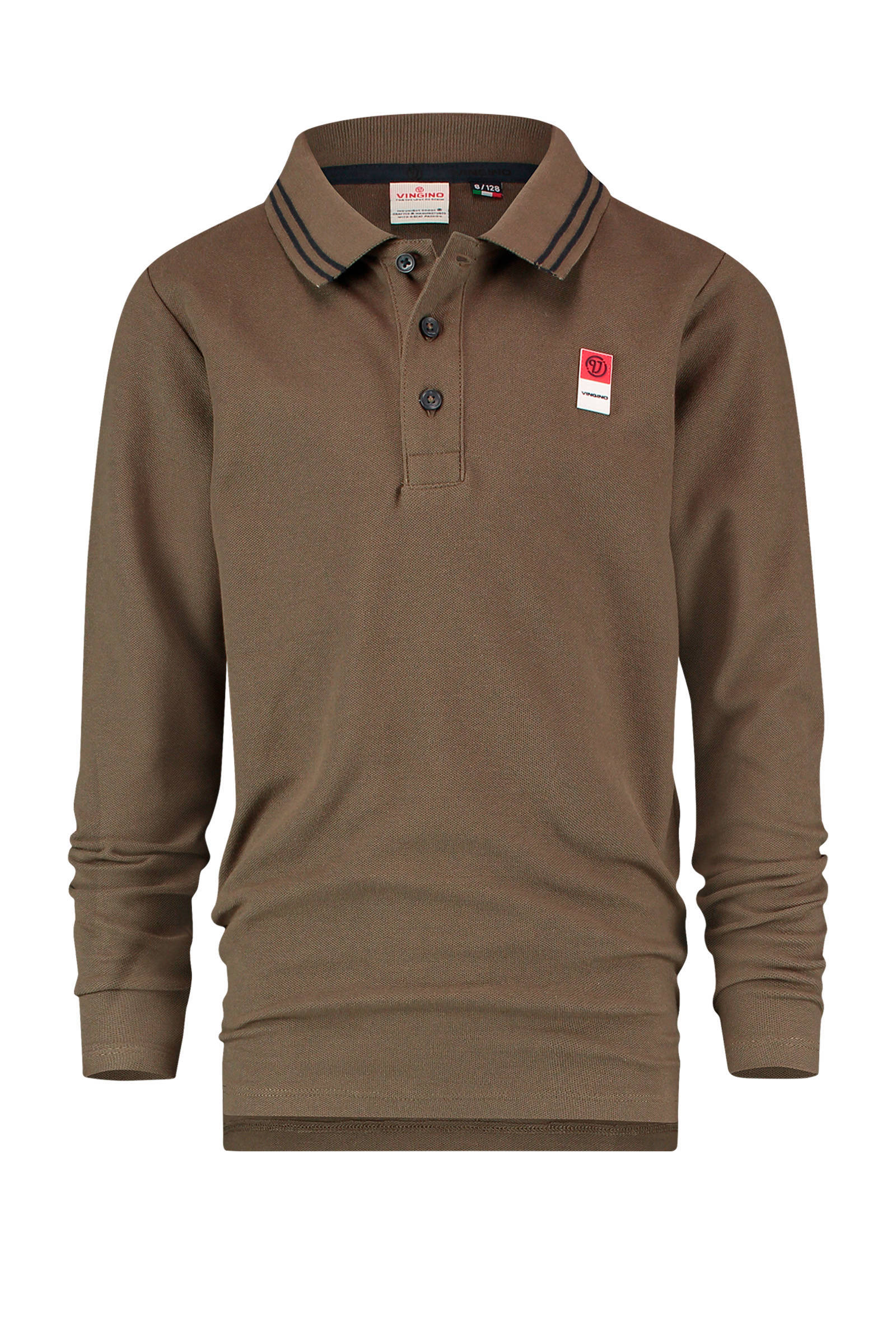 Vingino Essentials polo met biologisch katoen army groen