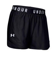 thumbnail: Zwarte dames Under Armour sportshort Play Up short 3.0 met regular fit, regular waist, elastische tailleband en logo dessin