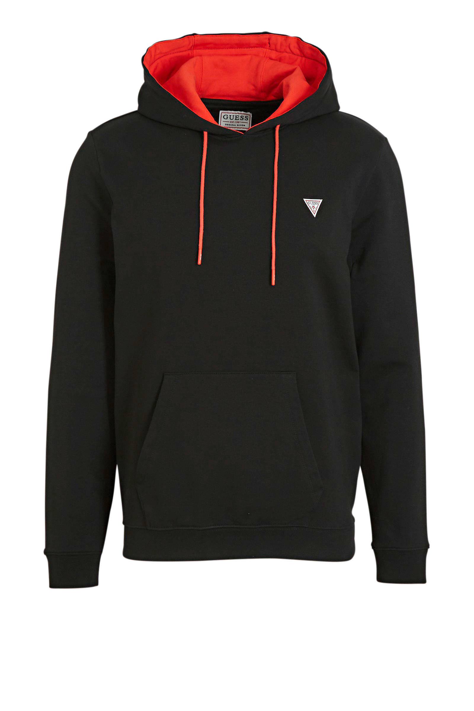 GUESS hoodie Christian zwart/rood online kopen